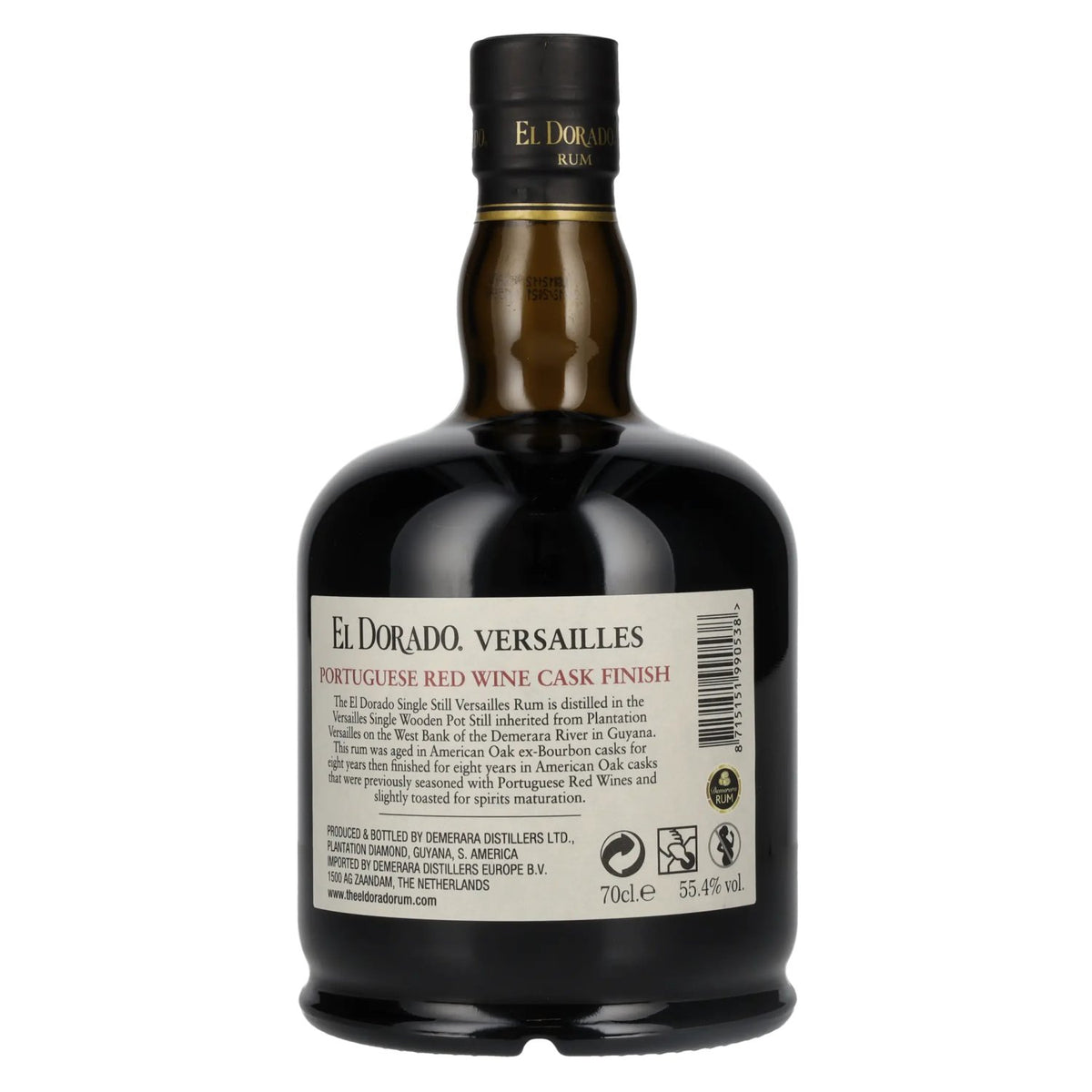 El Dorado Rum VERSAILLES Special Portuguese Red Wine Casks 2005 55,4% Vol. 0,7l
