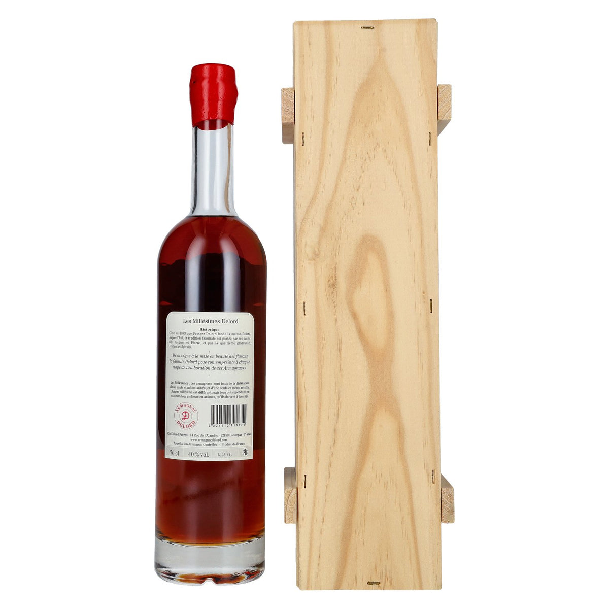 Vieil Armagnac Delord Vintage Récolte 1967 40% Vol. 0,7l in Holzkiste