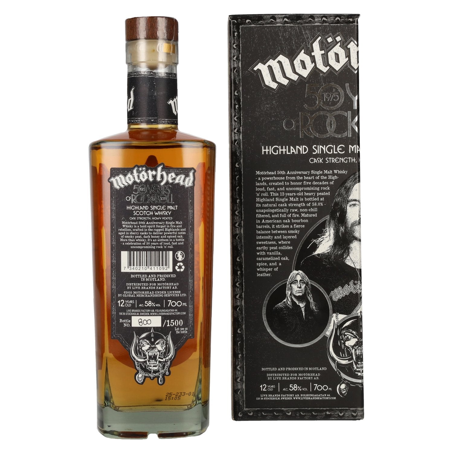 Motörhead 50 Years of Rock & Roll Highland Single Malt Scotch Whisky 58% Vol. 0.7L in Gift Box