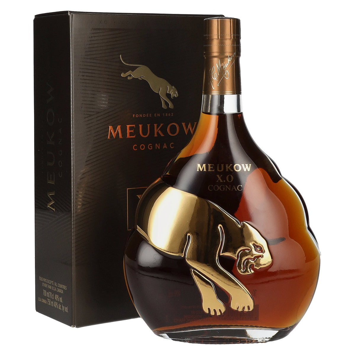 Meukow X.O. Cognac Gold 40% vol. 0.7 l in a gift box
