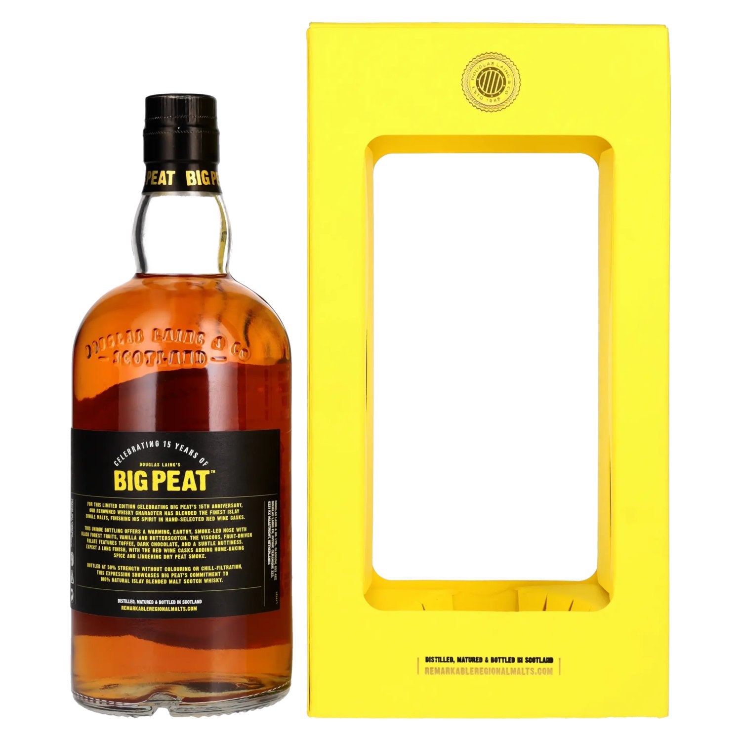 Douglas Laing BIG PEAT Islay Blended Malt Scotch 15th Anniversary Edition 50% Vol. 0,7l in Geschenkbox