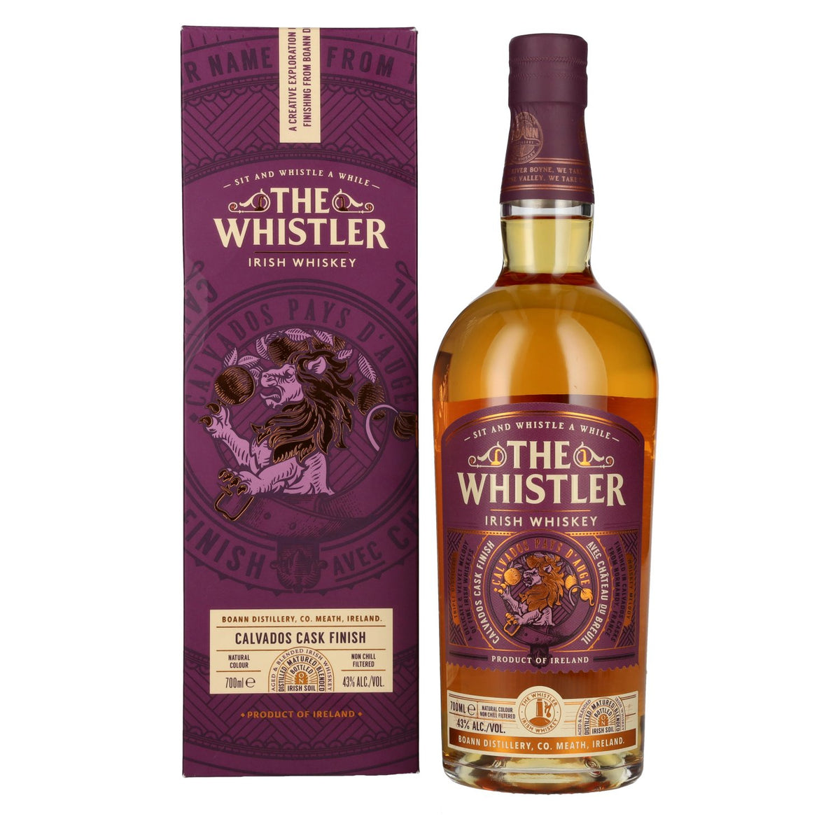 The Whistler Irish Whiskey CALVADOS CASK FINISH GB 43% Vol. 0,7l in Geschenkbox