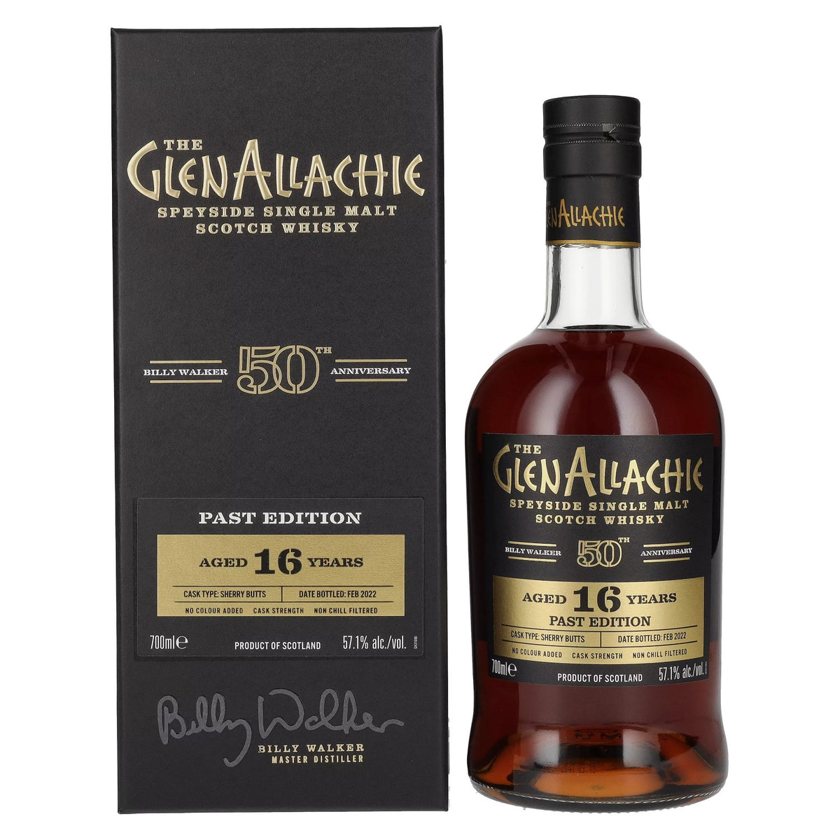 The GlenAllachie 16 Years Old 50th Anniversary PAST EDITION 57.1% Vol. 0.7l in gift box