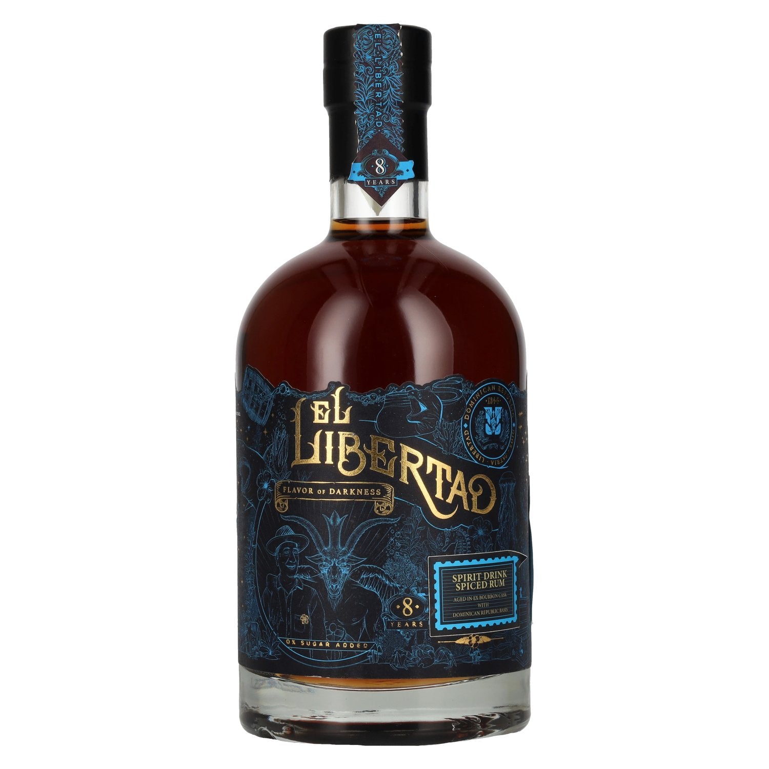 El Libertad 8 Years Old FLAVOR OF DARKNESS Dark Oak Spiced Rum Chapter III 48.1% Vol. 0.7l