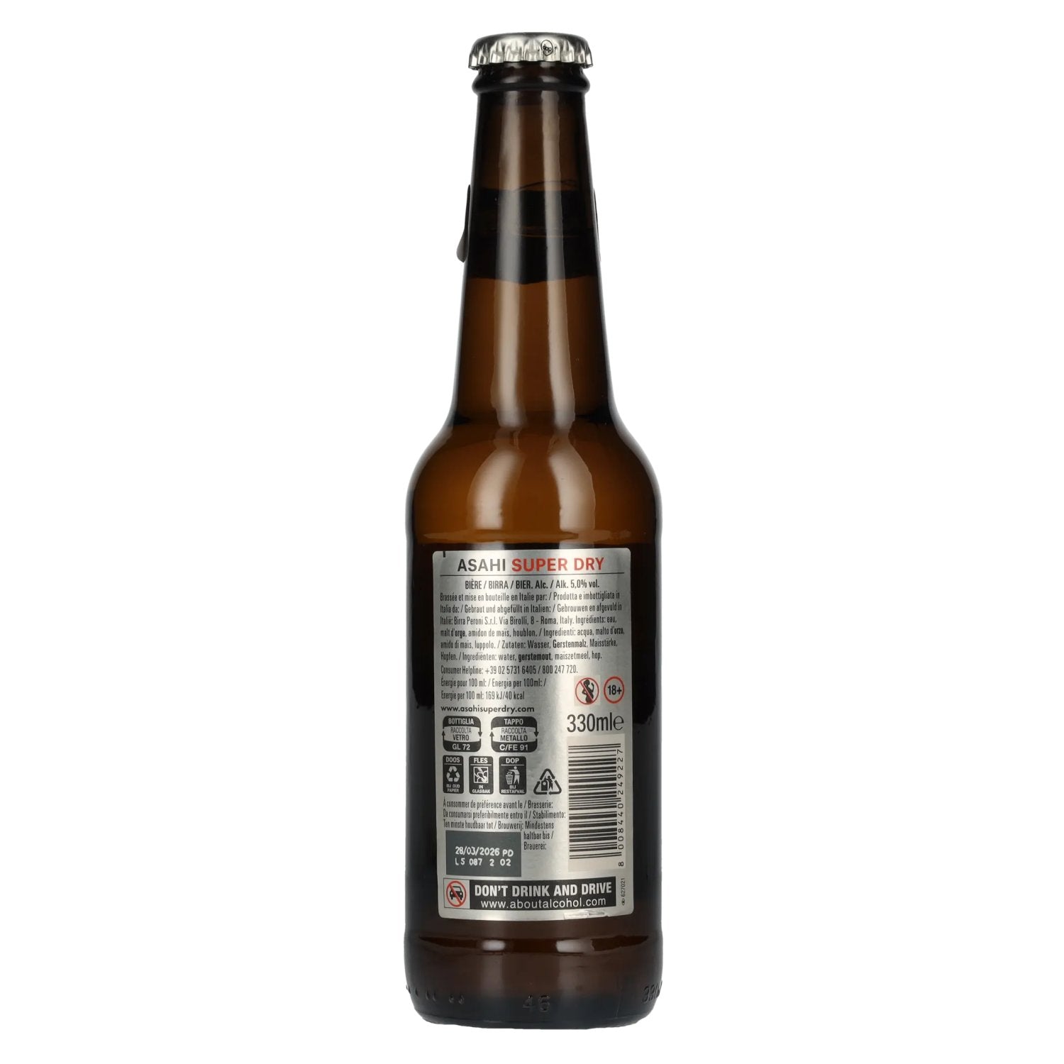 ASAHI Super Dry Beer 5% ABV 0.33l