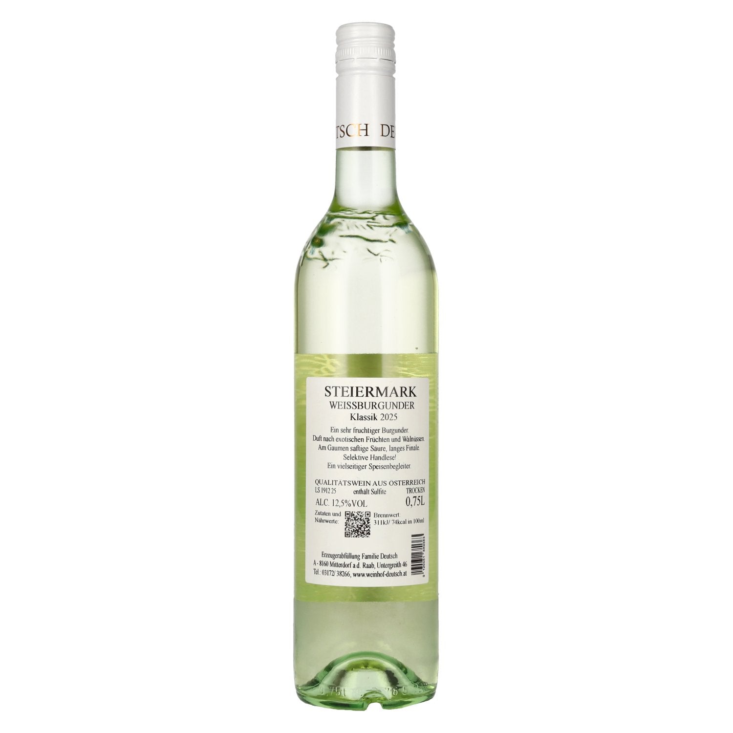 Deutsch Weissburgunder Klassik Steiermark 2025 12,5% Vol. 0,75l