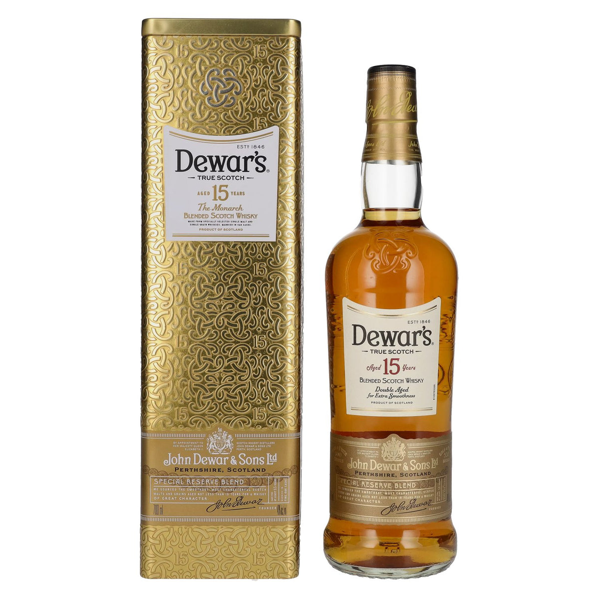 Dewar's 15 Years Old Blended Scotch Whisky 40% Vol. 0.7l in Tin Box