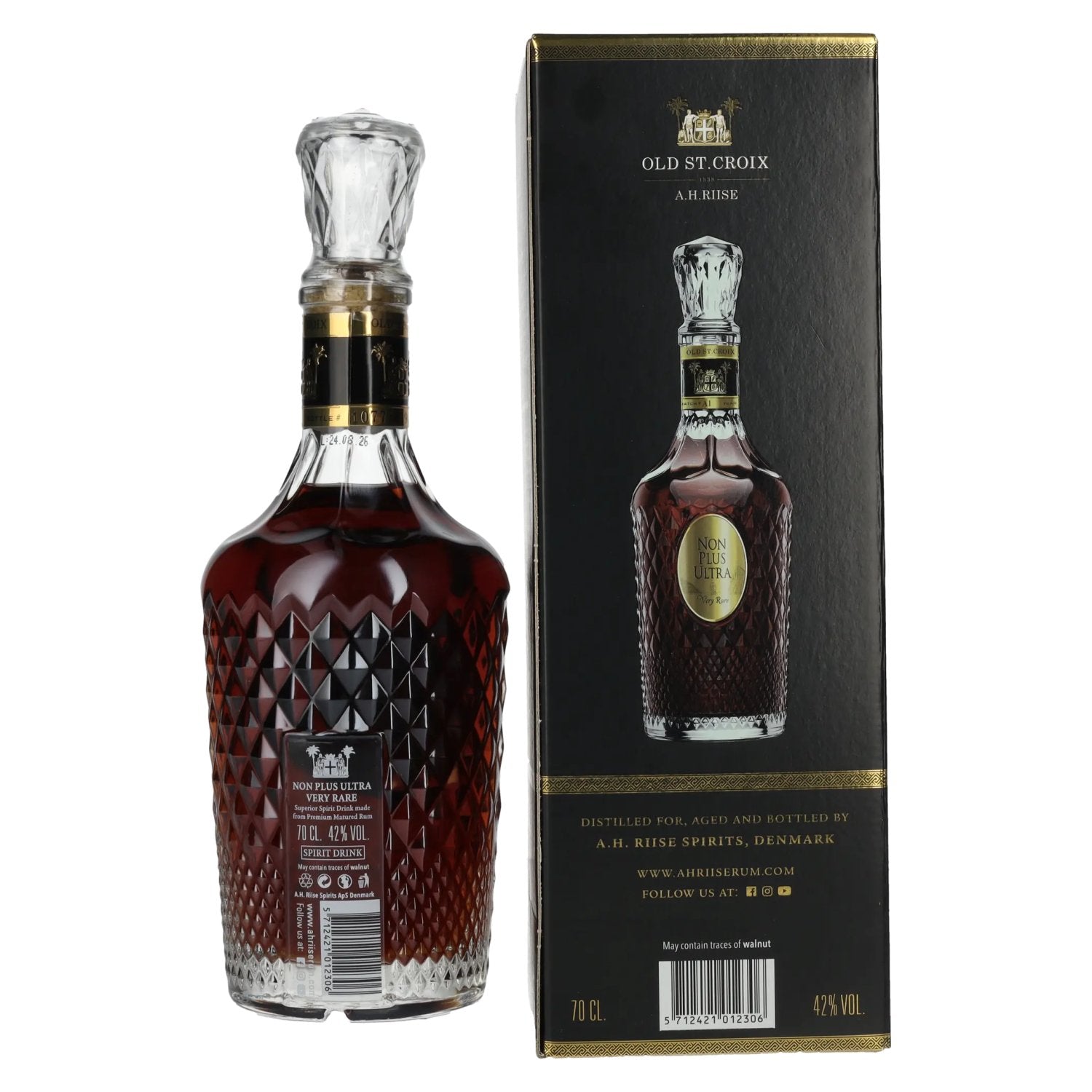 Old St. Croix A.H. Riise NON PLUS ULTRA Very Rare Spirit Drink 42% Vol. 0.7l in gift box