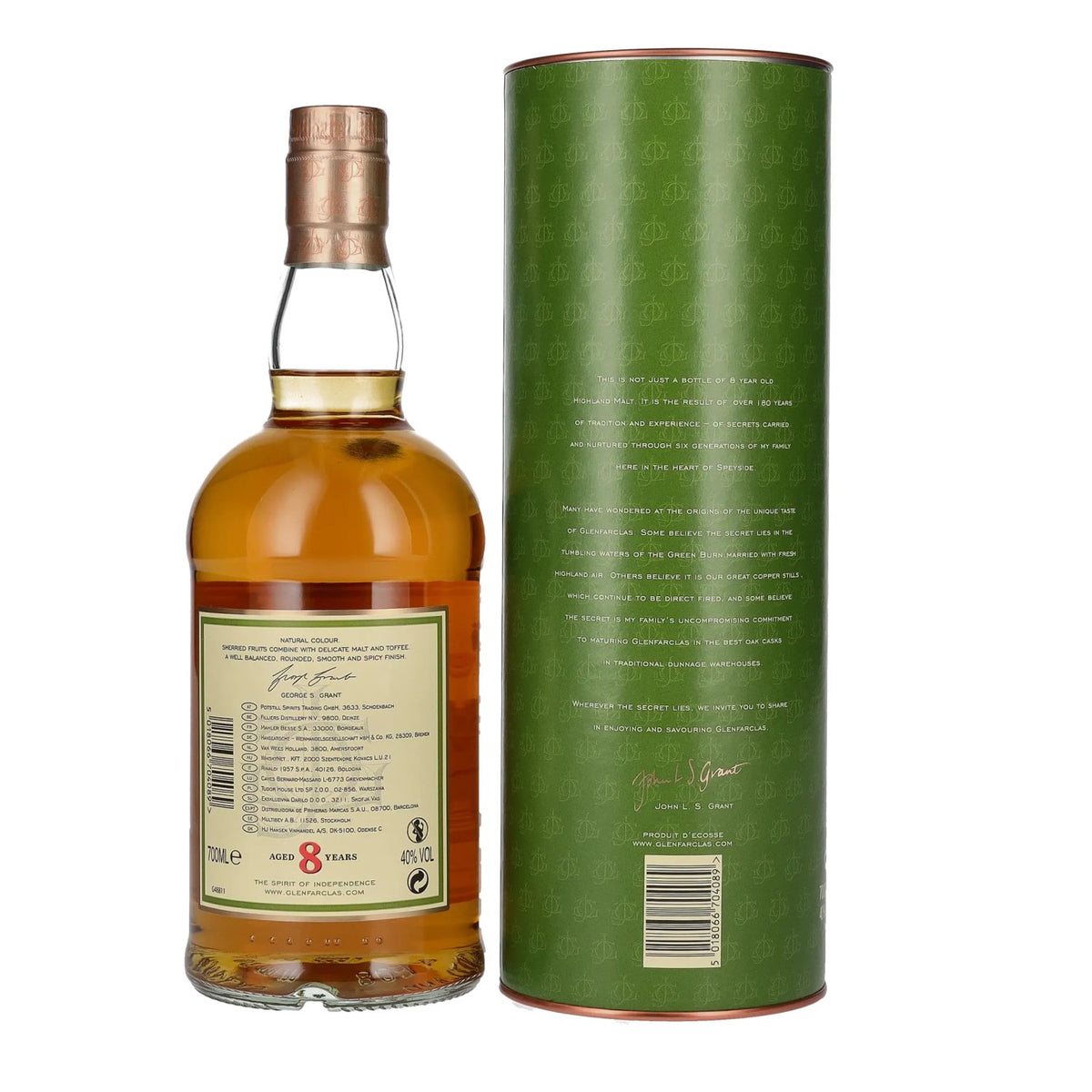 Glenfarclas 8 Years Old Highland Single Malt Scotch Whisky 40% Vol. 0.7L in Gift Box