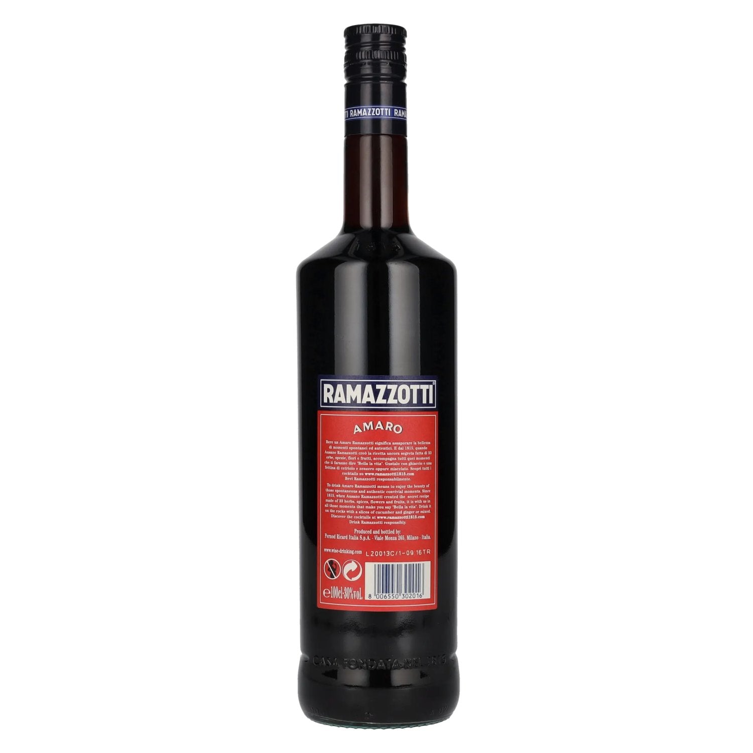 Ramazzotti Amaro 30% Vol. 1L