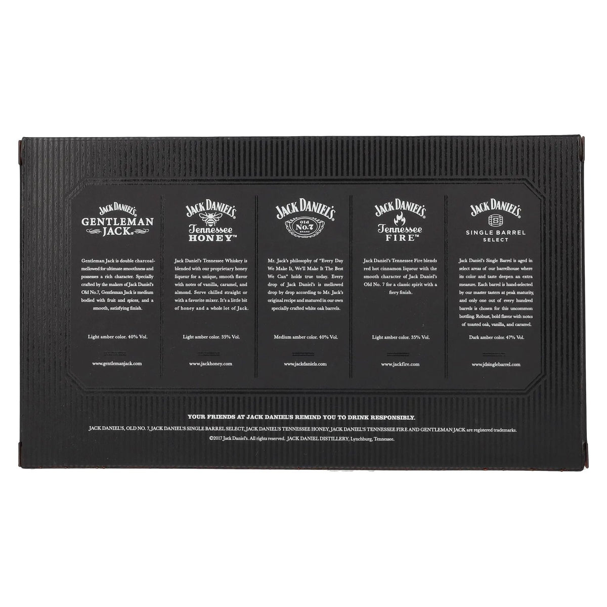Jack Daniel's FAMILY OF FINE SPIRITS 39% Vol. 5x0.05l in Gift Box