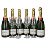 Moët &amp; Chandon Champagne IMPÉRIAL Brut 12.5% ABV, 6 x 0.75 l in a gift box with 6 glasses