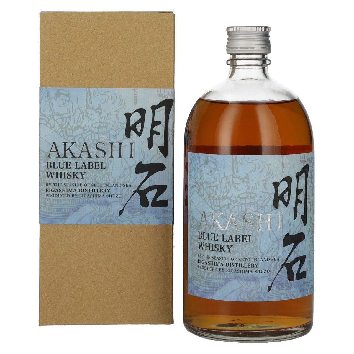 Akashi BLUE Label Whisky 40% ABV 0.7l in a gift box