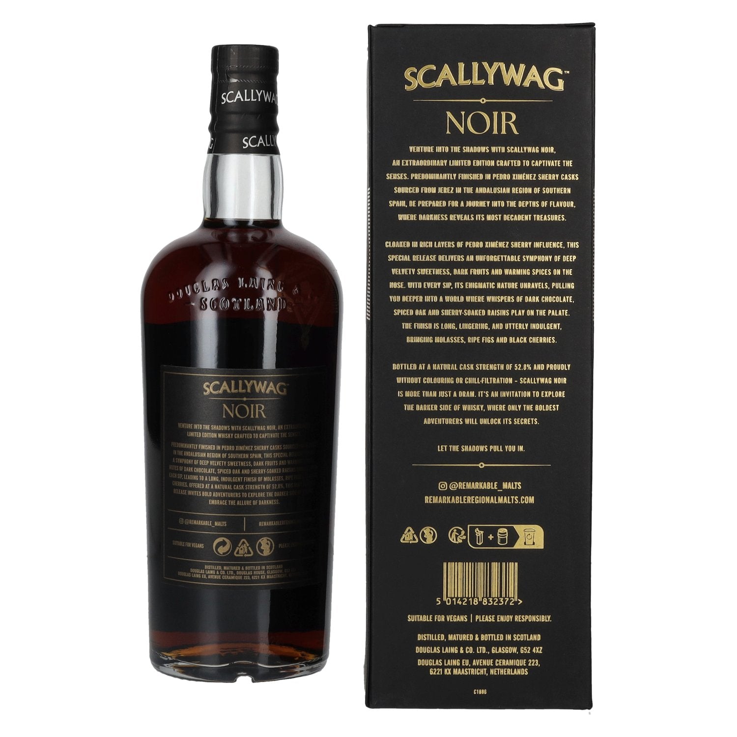 Douglas Laing SCALLYWAG Noir Edition PX Sherry Cask Speyside Blended Malt 52.8% Vol. 0.7L in Gift Box