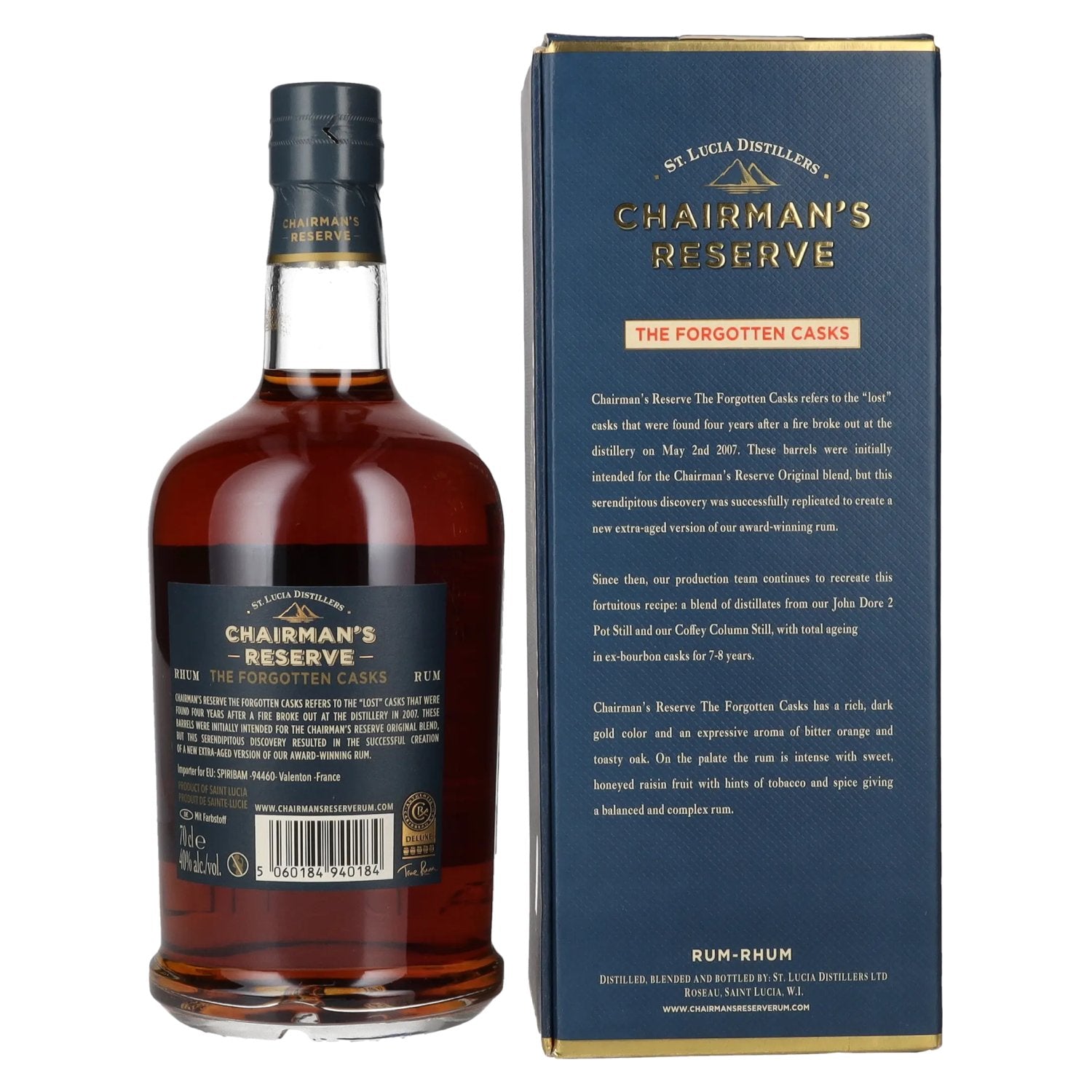 Chairman's Reserve THE FORGOTTEN CASKS Finest St. Lucia Rum 40% Vol. 0.7l in Gift Box