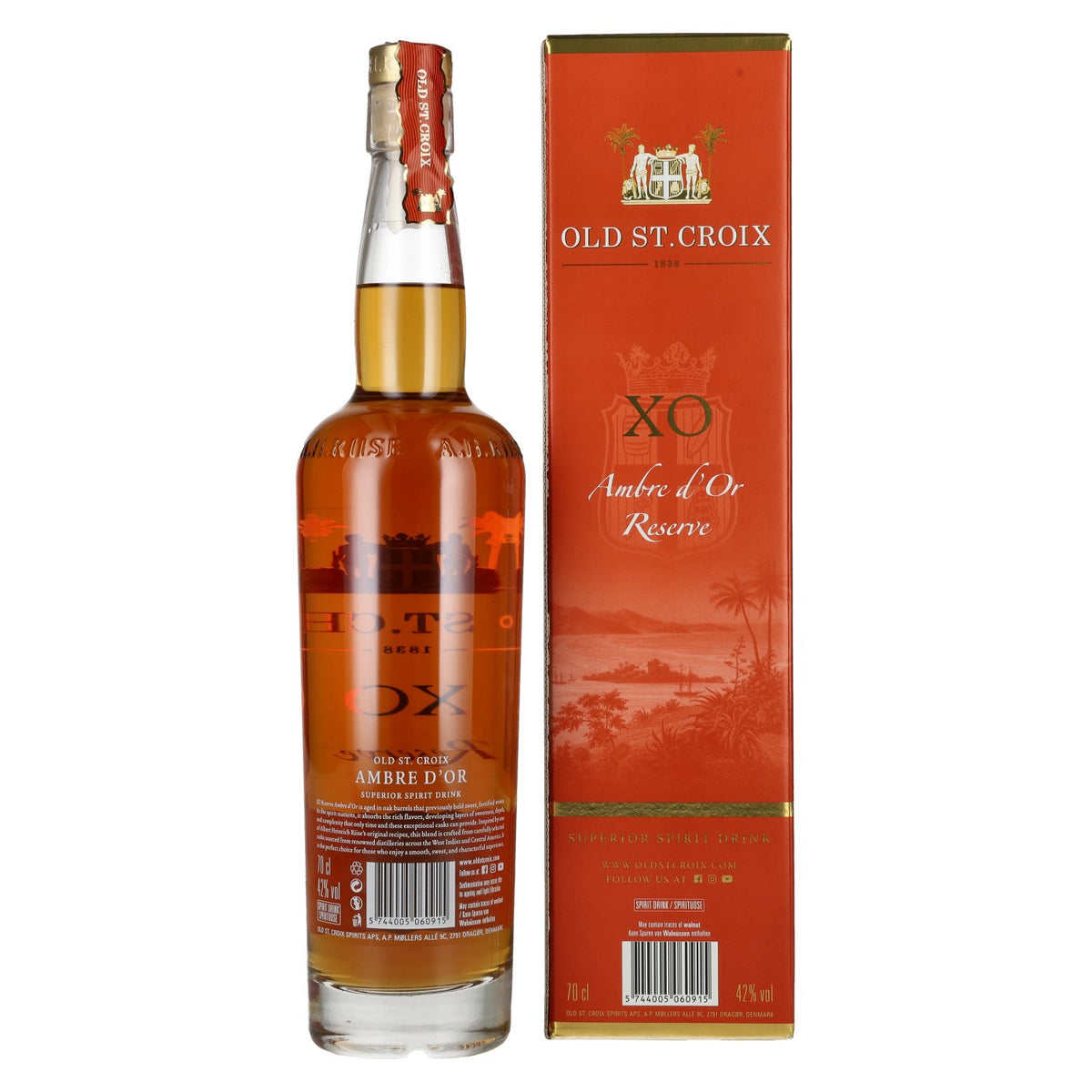 Old St. Croix A.H. Riise X.O. Ambre d'Or Reserve 42% Vol. 0.7l in gift box