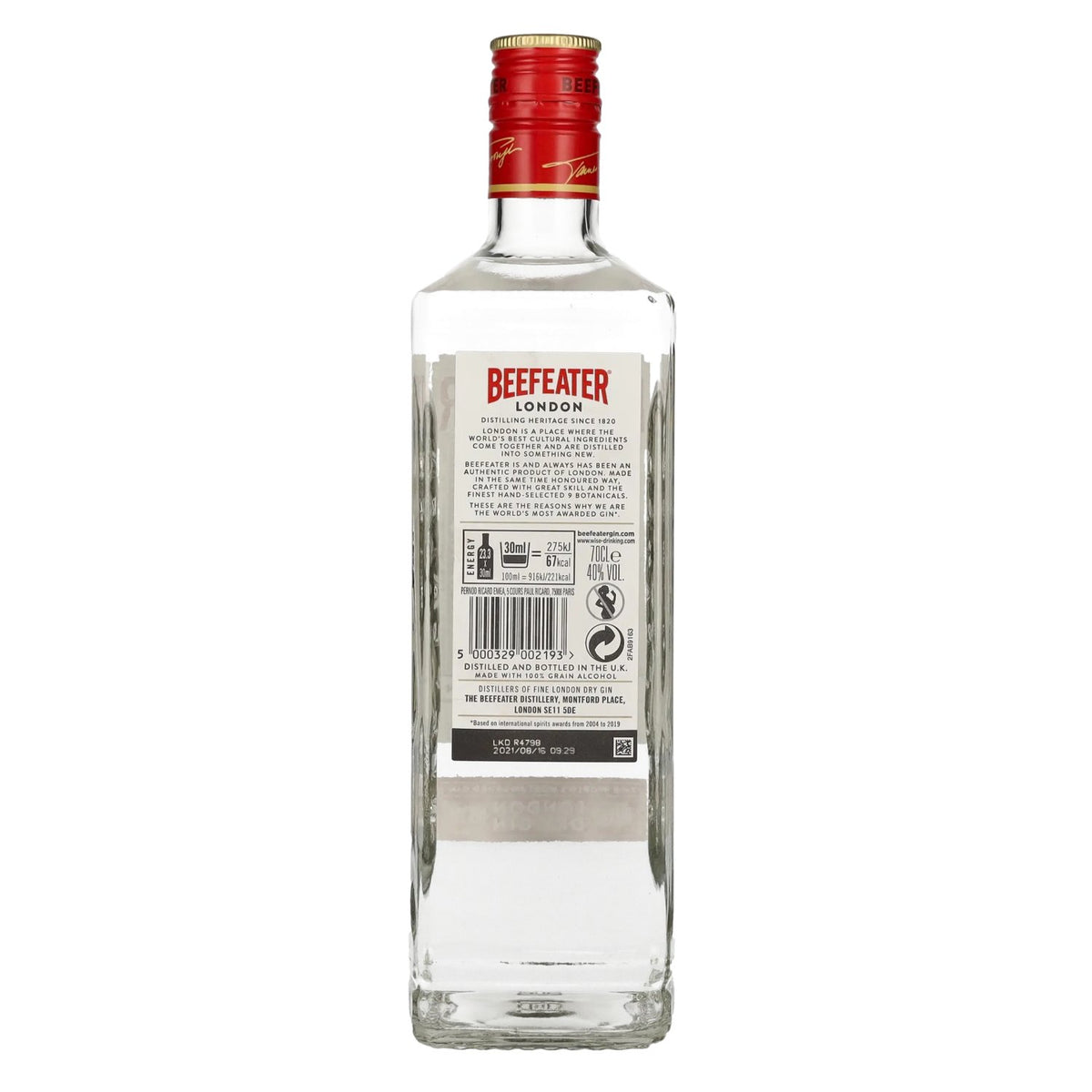 Beefeater London Dry Gin 40% ABV 0.7l