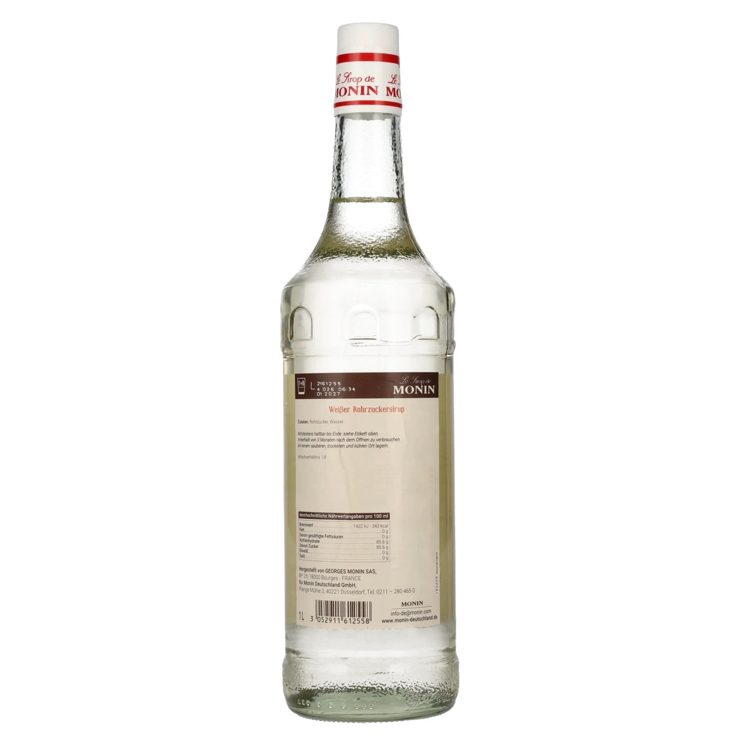 Le Sirop de Monin ROHRZUCKER 1l