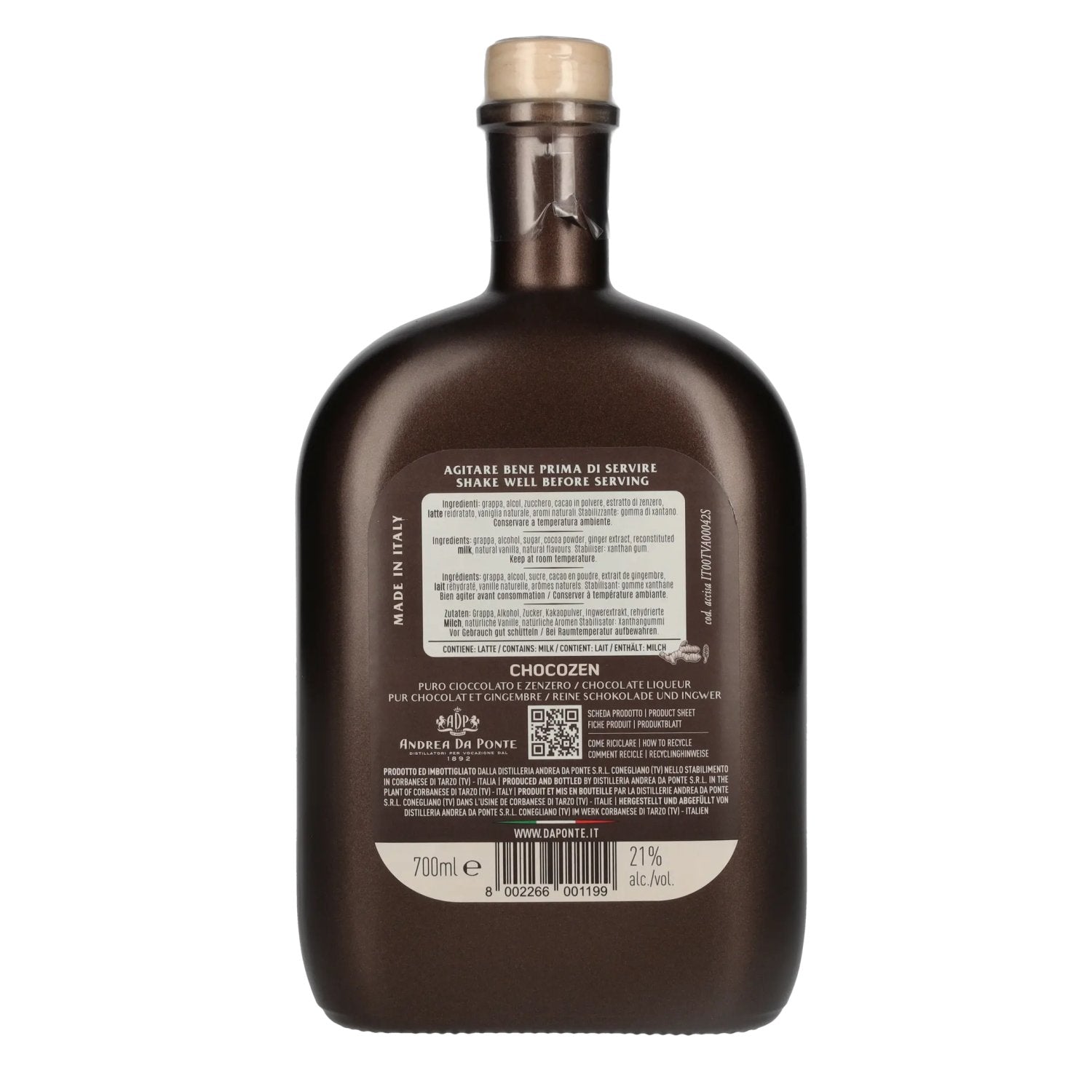 Andrea da Ponte Chocozen Chocolate Liqueur 21% Vol. 0.7l