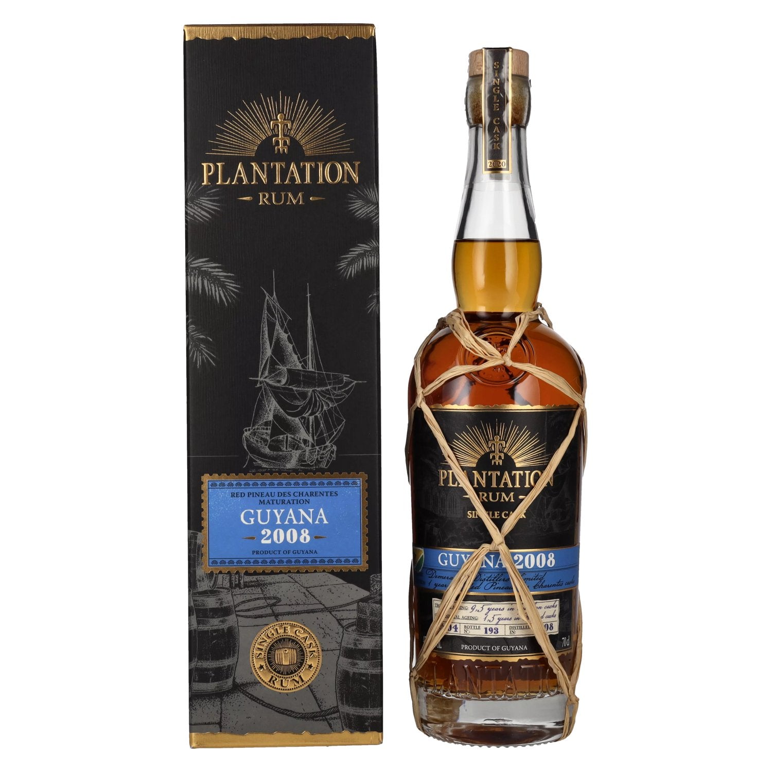 Plantation Rum GUYANA Red Pineau des Charentes Maturation 2008 47.6% Vol. 0.7l in gift box
