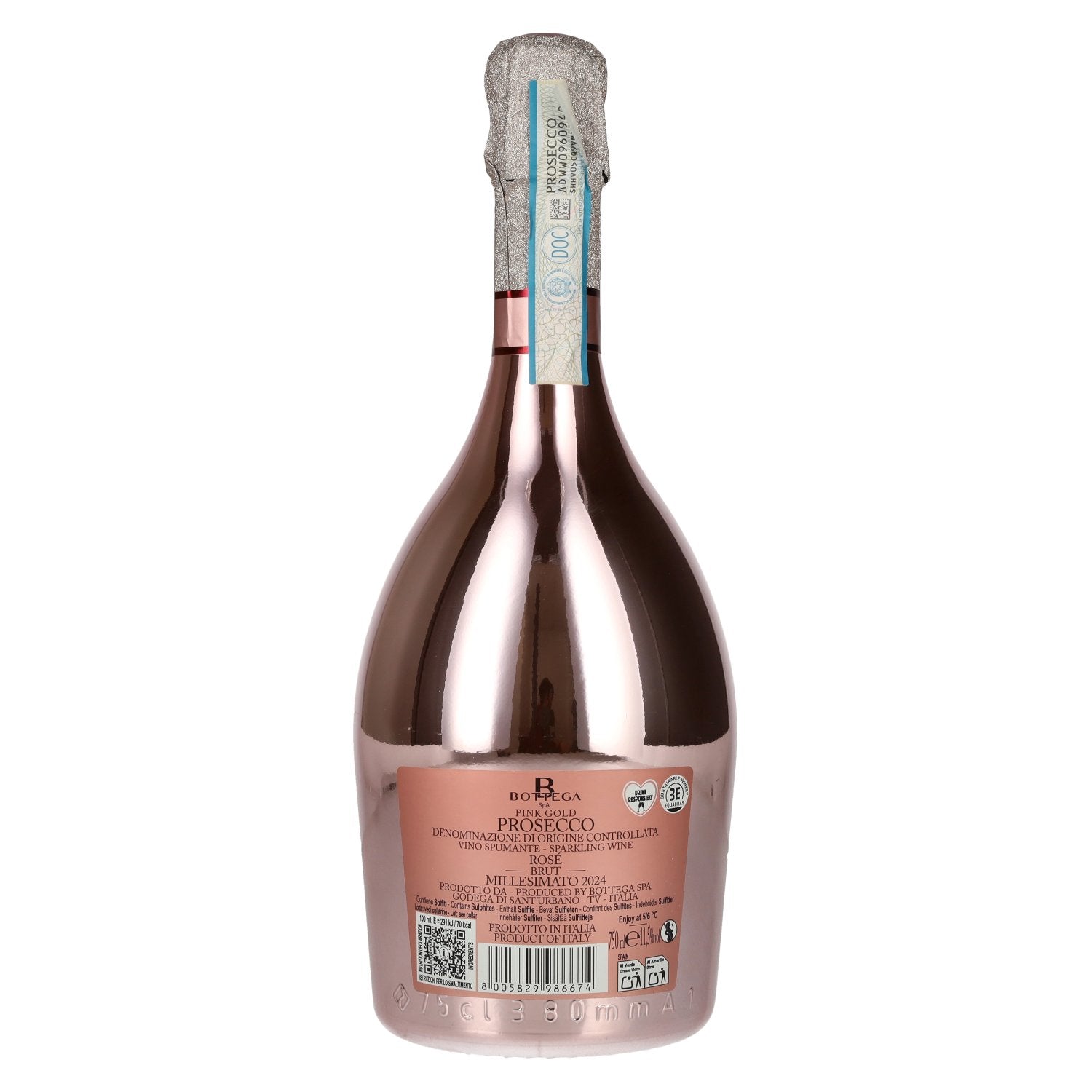 Bottega PINK GOLD Prosecco Rosé DOC 2024 11,5% Vol. 0,75l
