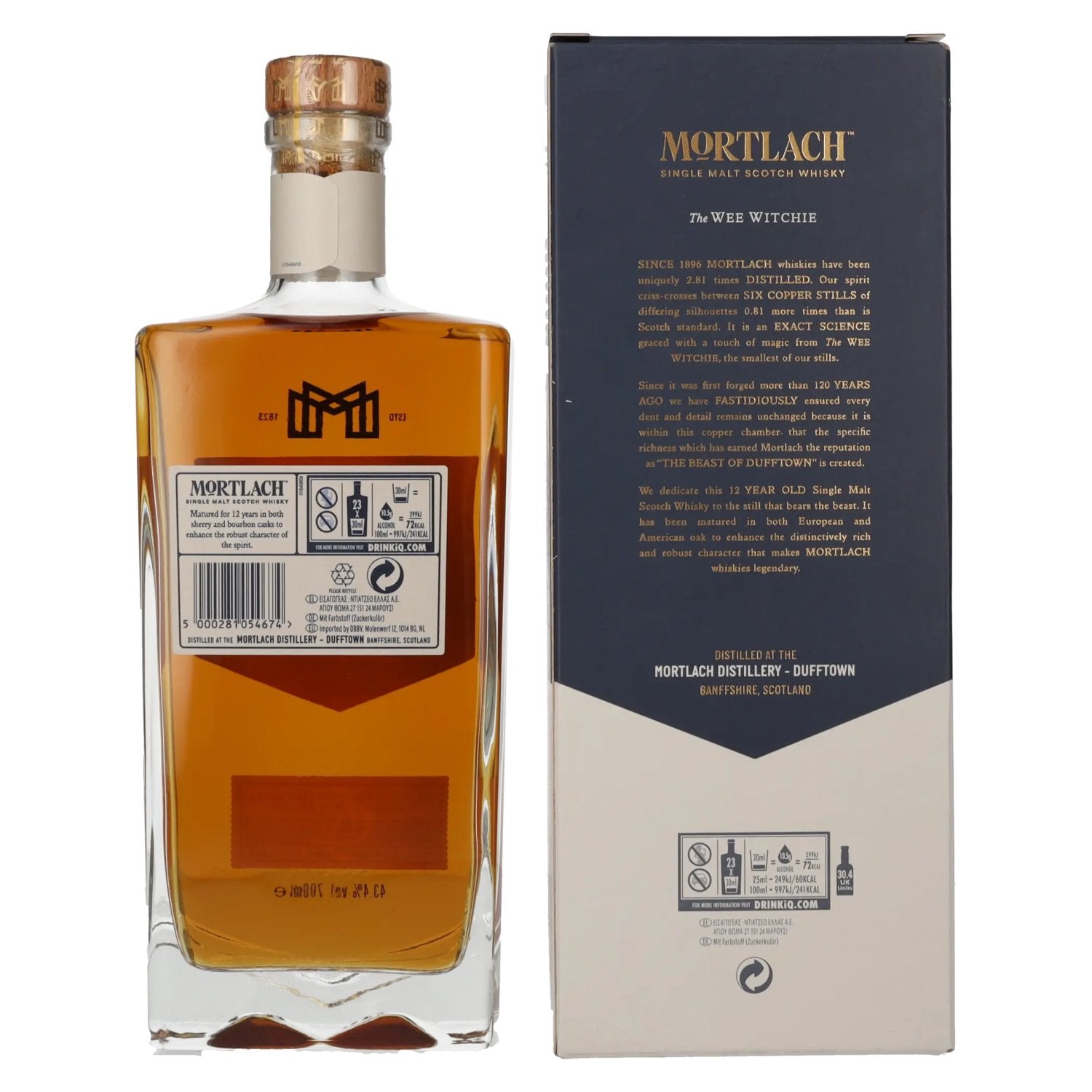 Mortlach 12 Years Old The WEE WITCHIE Single Malt 43,4% Vol. 0,7l in Geschenkbox
