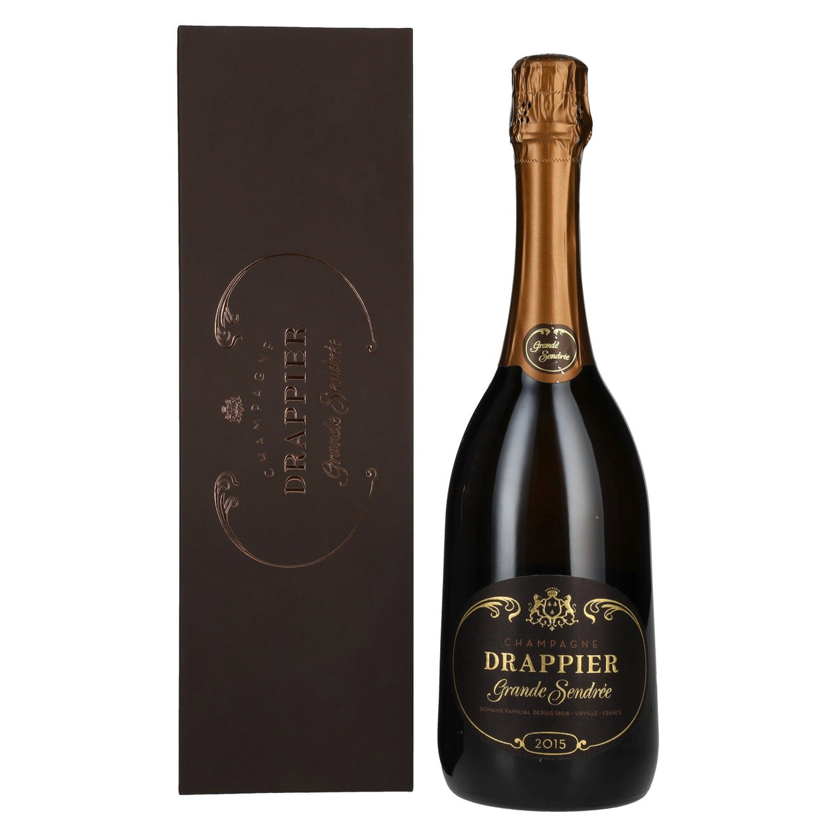 Champagne Drappier Grande Sendrée 2015 12% ABV 0.75 l in a gift box