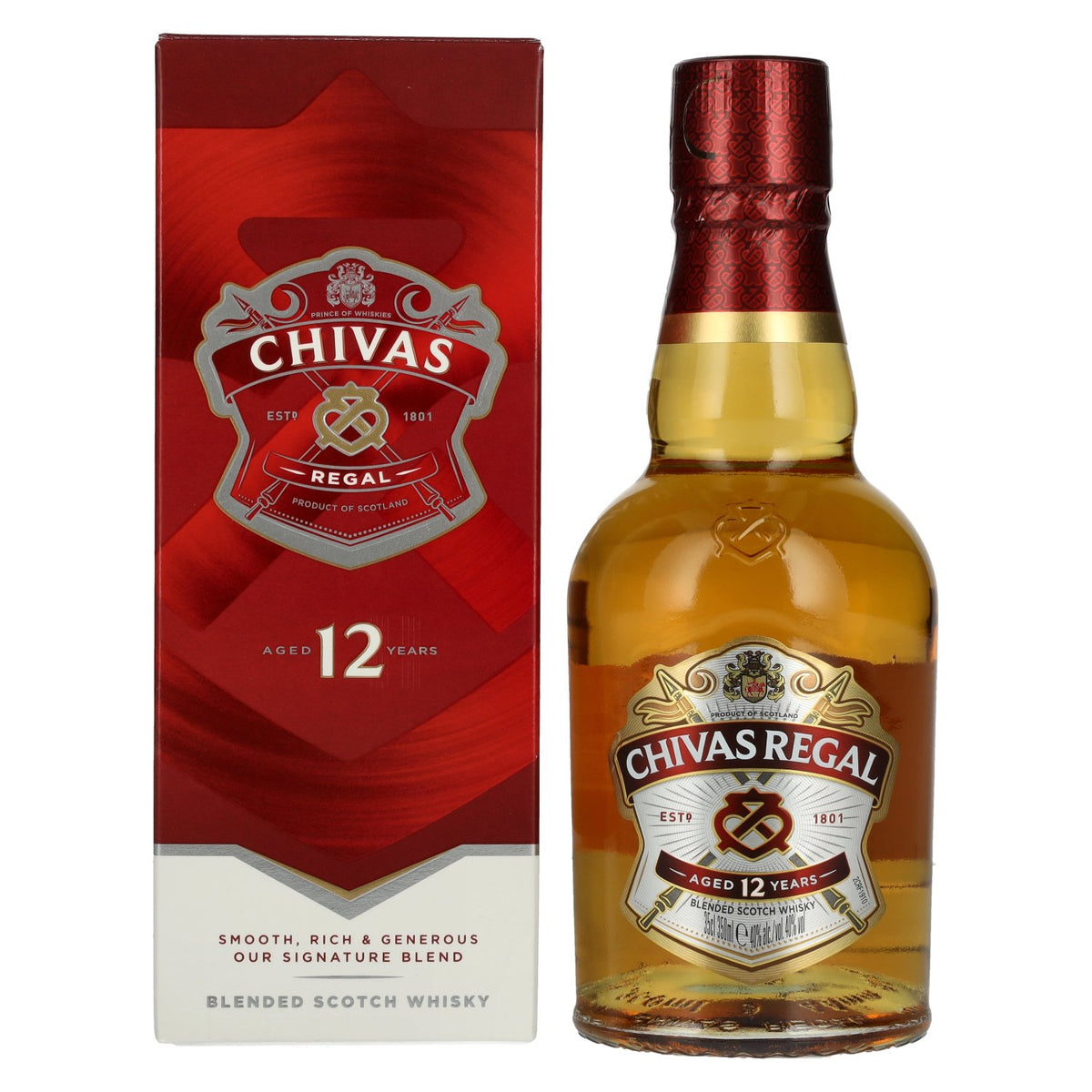 Chivas Regal 12 Years Old Blended Scotch Whisky 40% Vol. 0.35l in Gift Box