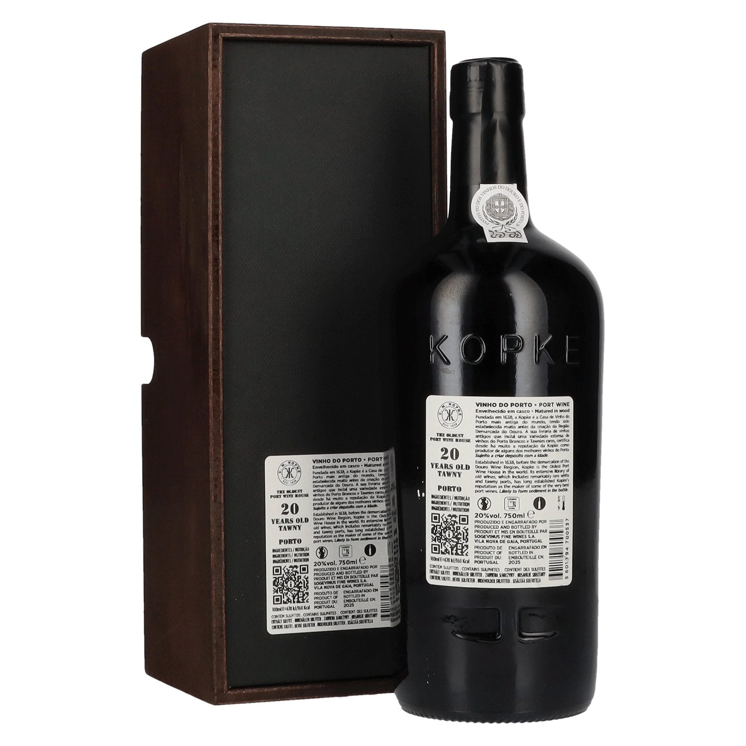 Kopke 20 Years Old TAWNY Porto 20% Vol. 0,75l in Holzkiste