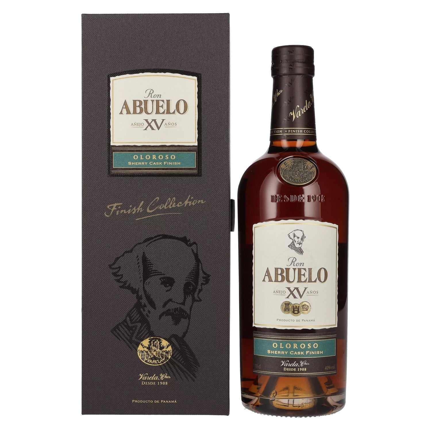 Ron Abuelo Añejo XV Años OLOROSO Sherry Cask Finish 40% Vol. 0.7l in gift box