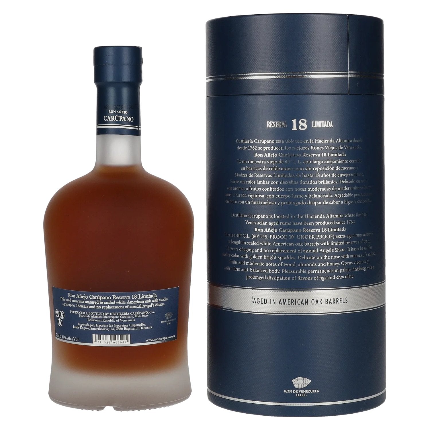 Ron Añejo Carúpano Reserva 18 Limitada 40% Vol. 0,7l in Geschenkbox
