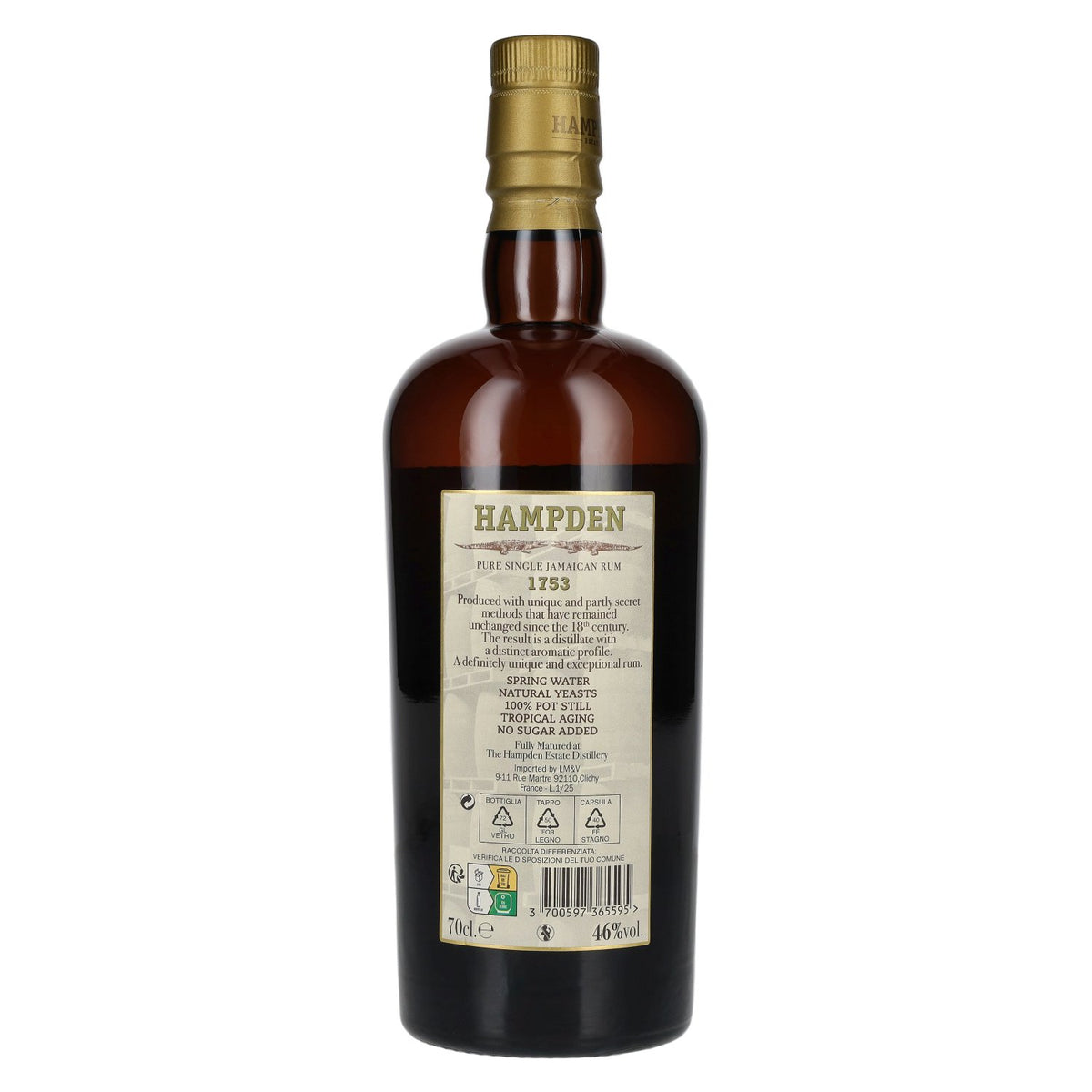 Hampden Estate Rum 1753 3-Year-Old Pure Single Jamaican Rum 46% vol. 0.7 l