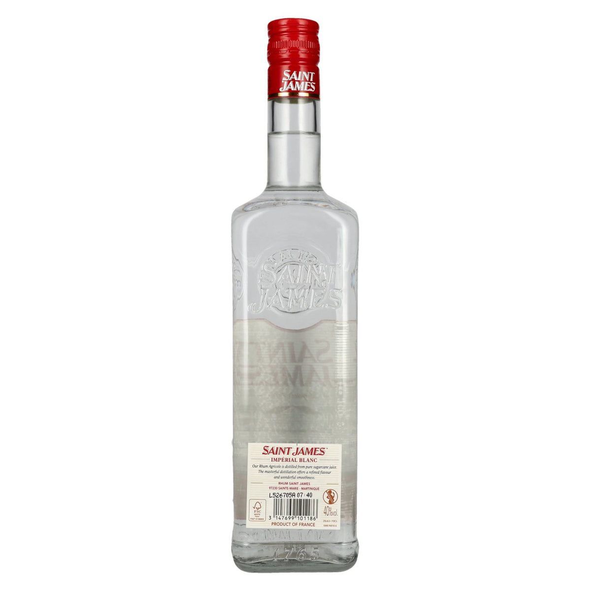 Saint James White Agricultural Rum Martinique 40% Vol. 0.7l