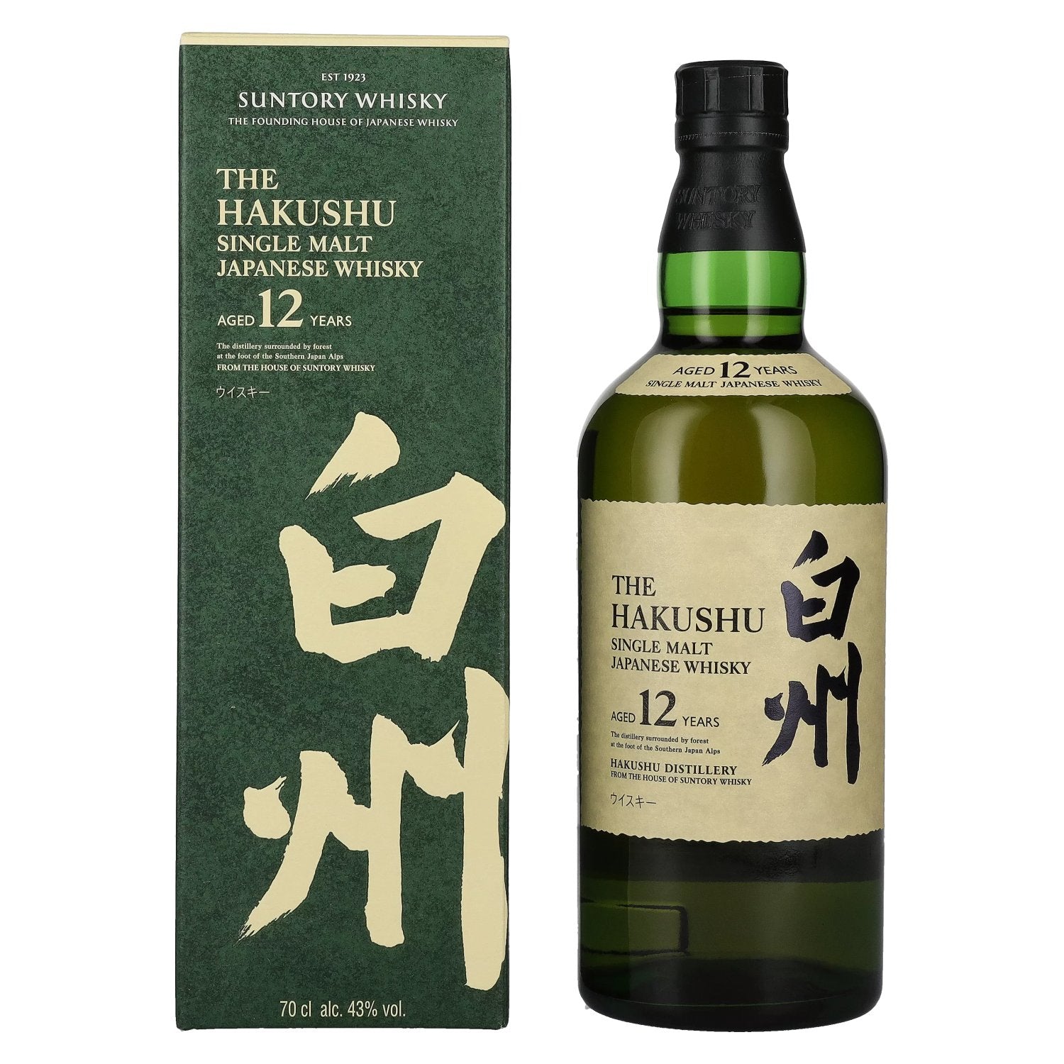 Suntory The Hakushu 12 Years Old Single Malt 43% Vol. 0.7l in Gift Box