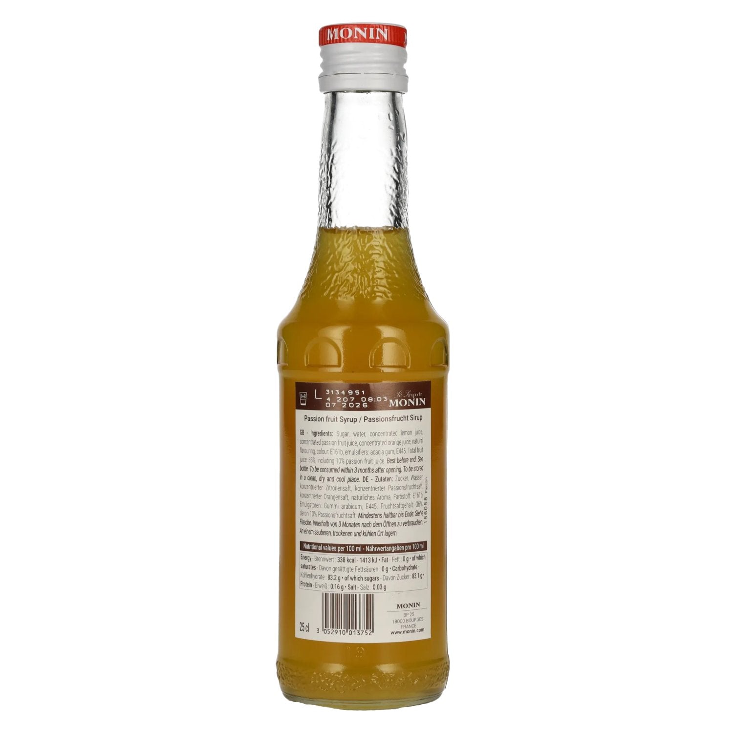 Le Sirop de Monin PASSIONSFRUCHT 0,25l