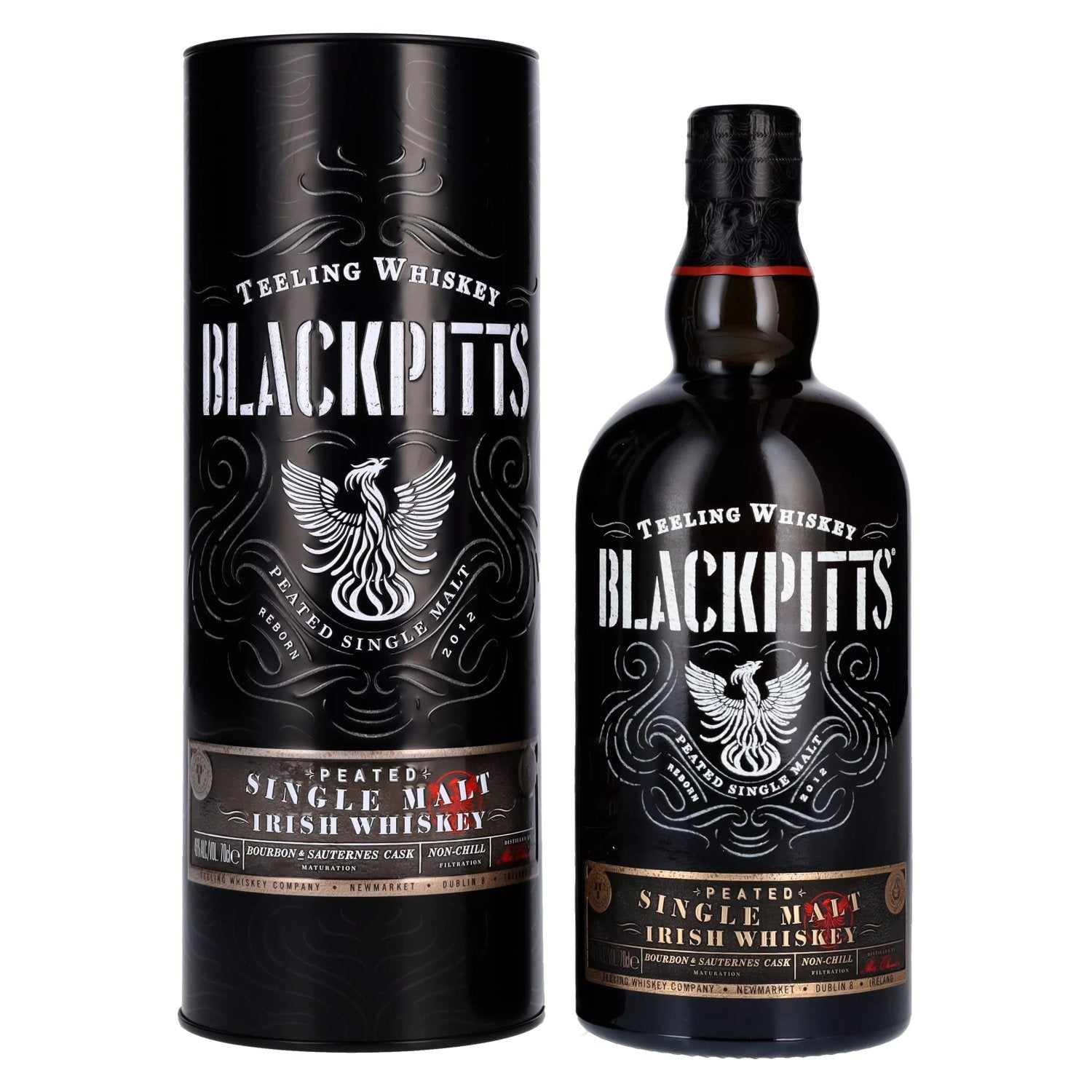 Teeling Whiskey BLACKPITTS PEATED Single Malt Irish Whiskey 46% Vol. 0.7l in Tin Box