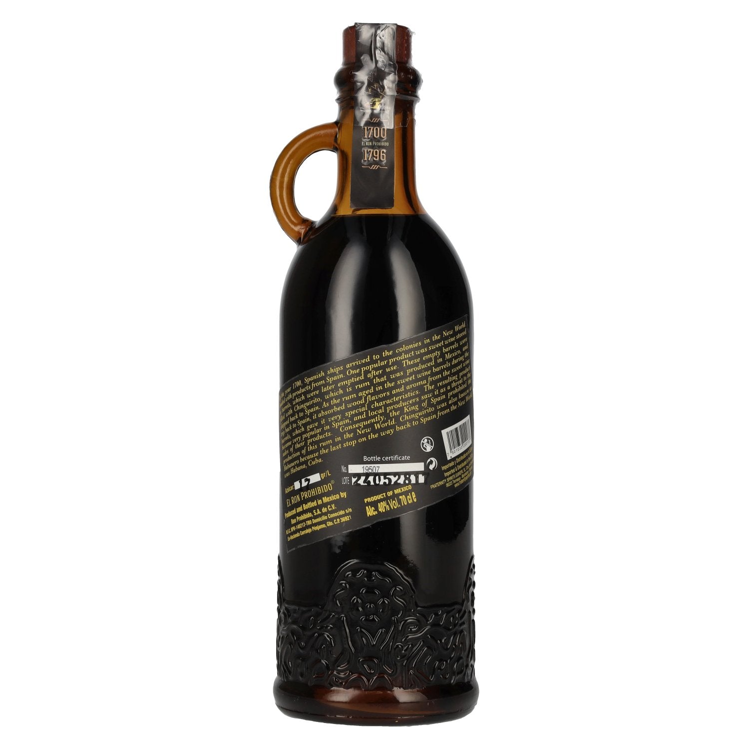 El Ron Prohibido Solera 15 Gran Reserva Finest Blended Mexican Rum 40% Vol. 0.7l