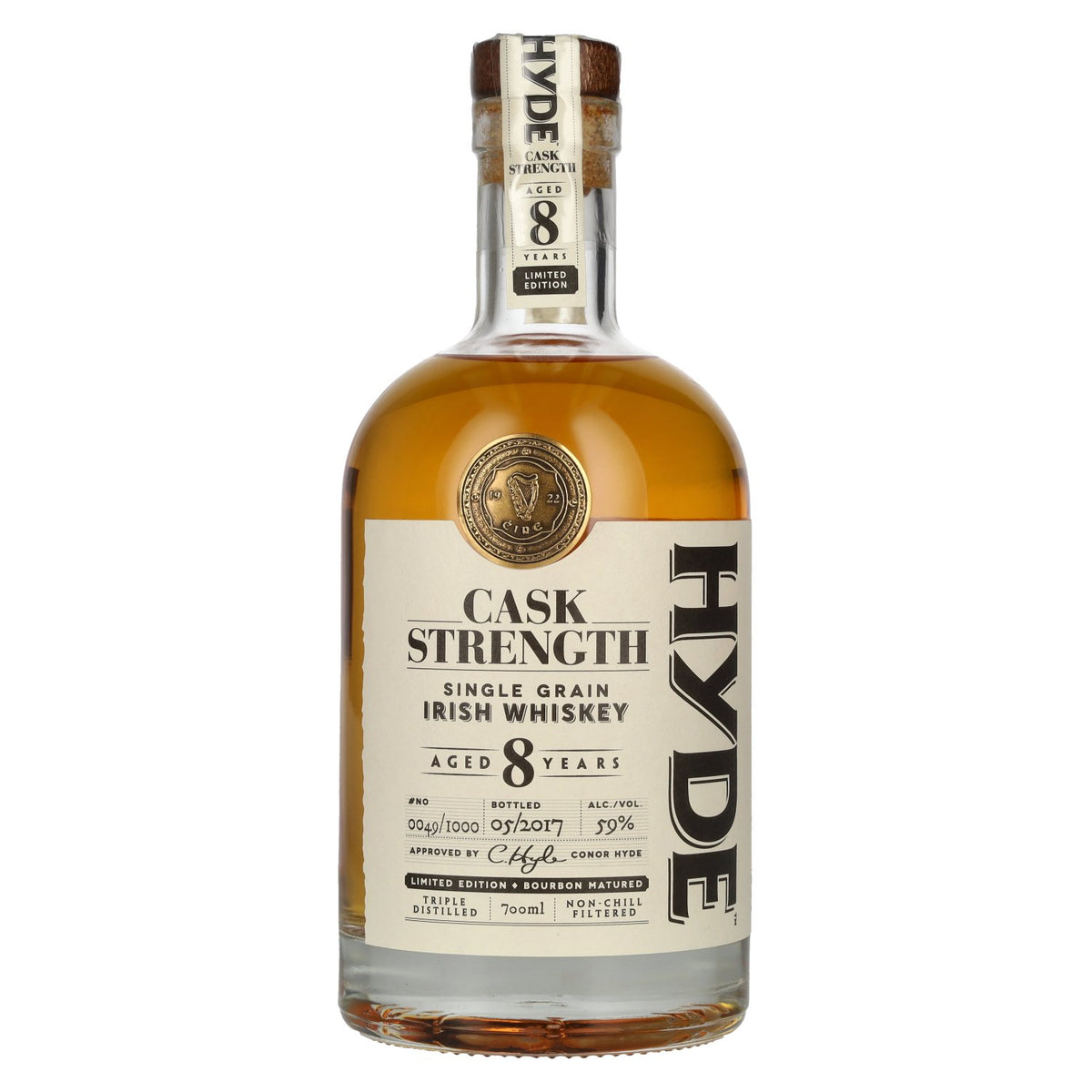 Hyde 8 Years Old CASK STRENGTH Single Grain Irish Whiskey Limited Edition 59% Vol. 0.7l