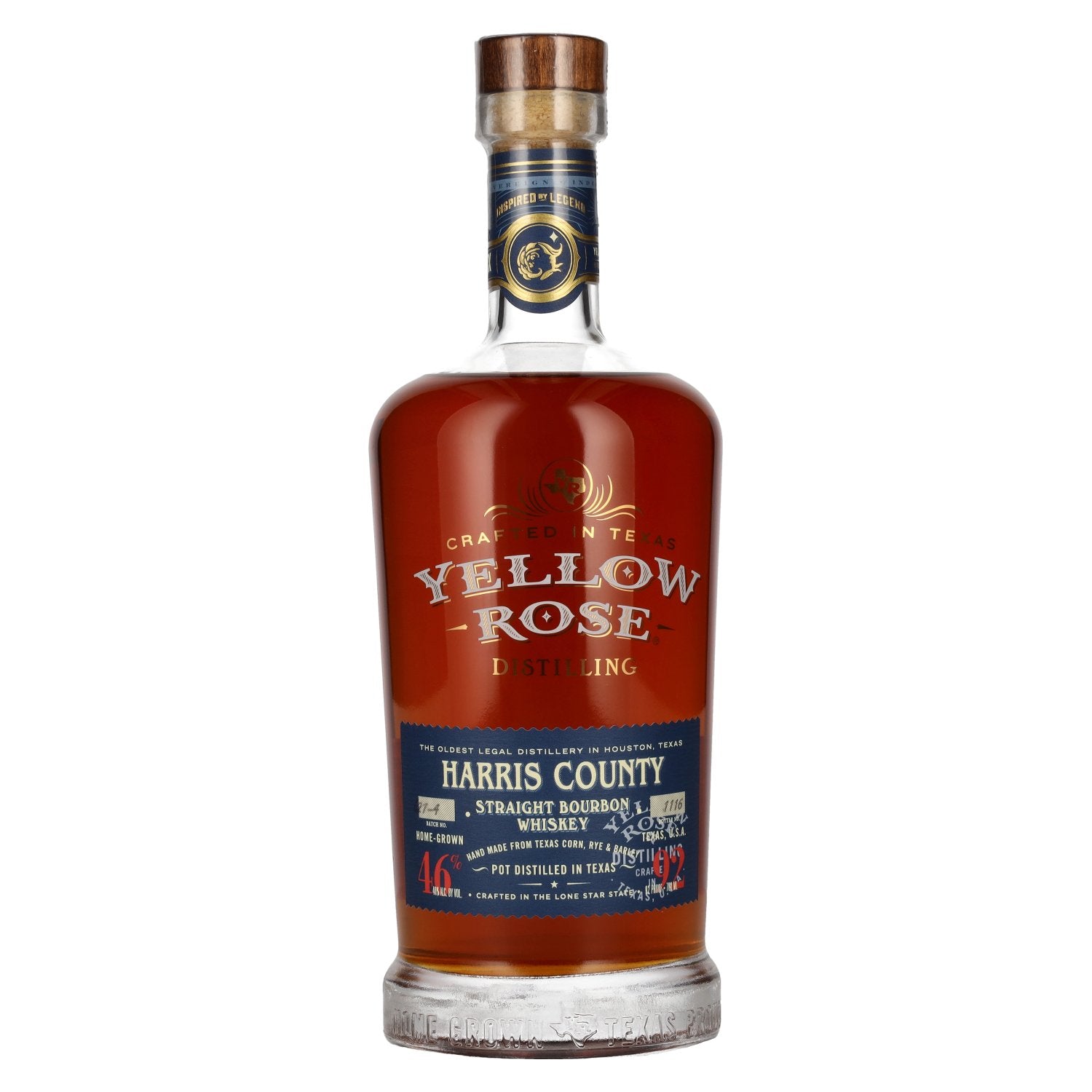 Yellow Rose HARRIS COUNTY Bourbon Whiskey 46% Vol. 0.7l