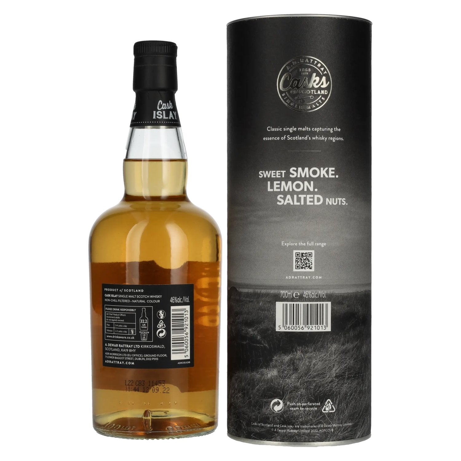 A.D. Rattray Cask ISLAY Single Malt Scotch Whisky 46% Vol. 0.7l in gift box