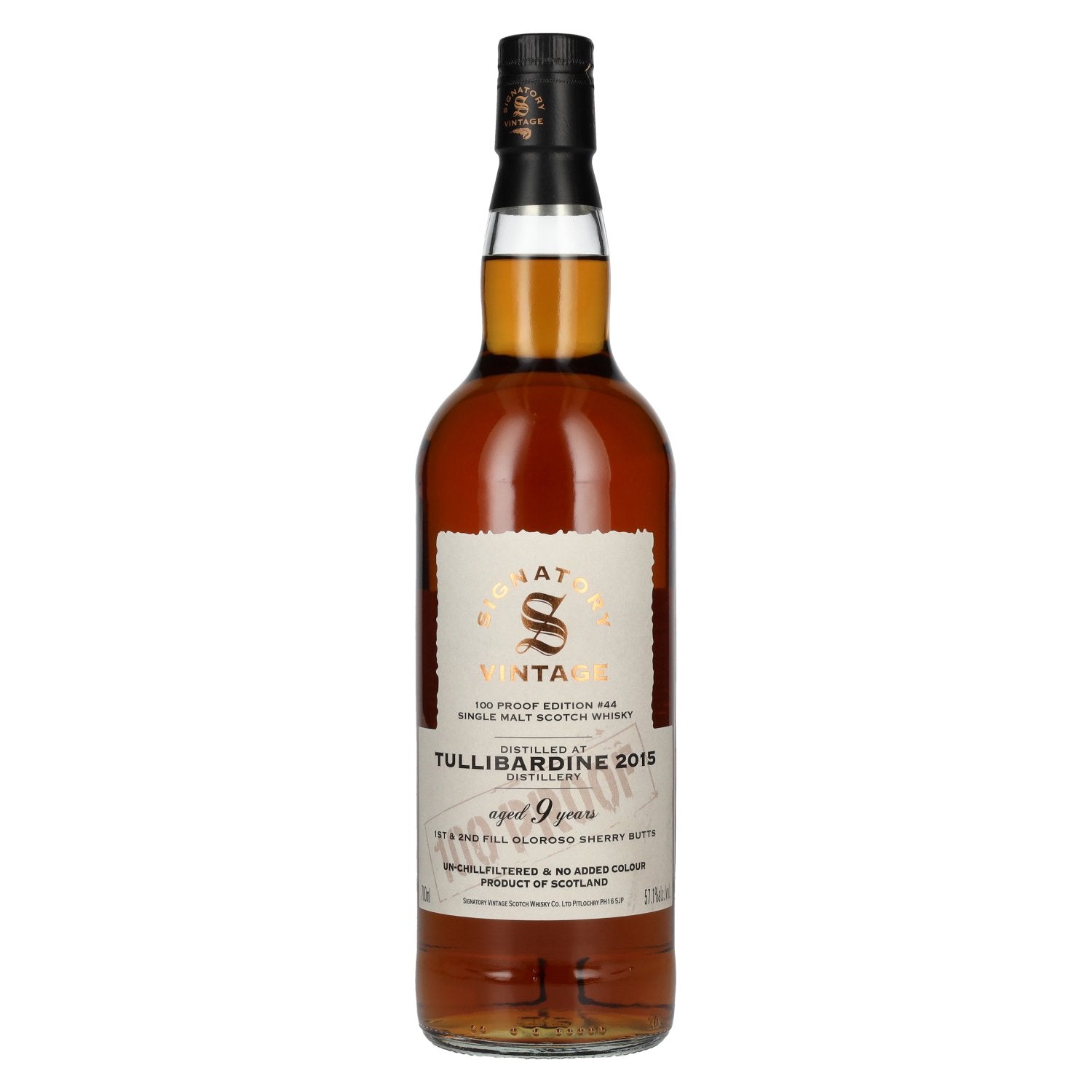 Signatory Vintage 100 Proof Edition TULLIBARDINE 9 Years Old Single Malt #44 2015 57.1% Vol. 0.7l
