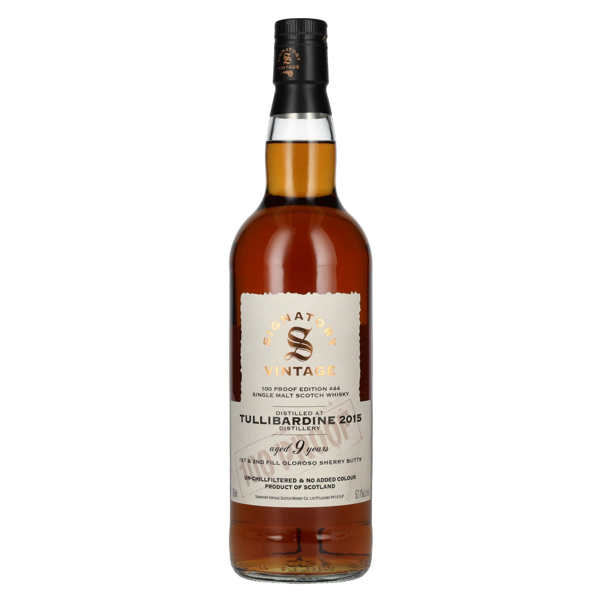 Signatory Vintage 100 Proof Edition TULLIBARDINE 9 Years Old Single Malt #44 2015 57.1% Vol. 0.7l