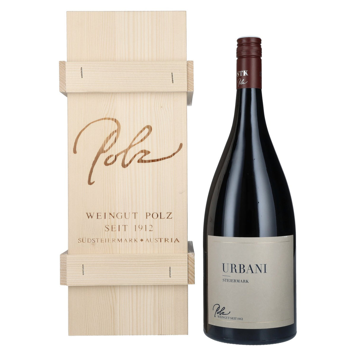 Polz Urbani Styria 2018 12.5% ABV 1.5 litres in a wooden crate