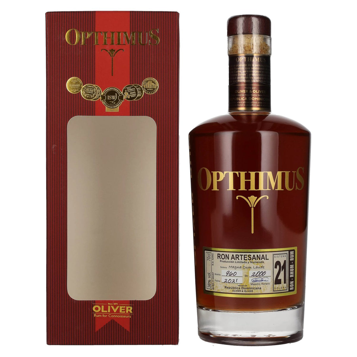 Opthimus 21 Sistema Solera Magnum 38% vol. 0.7 l in a gift box