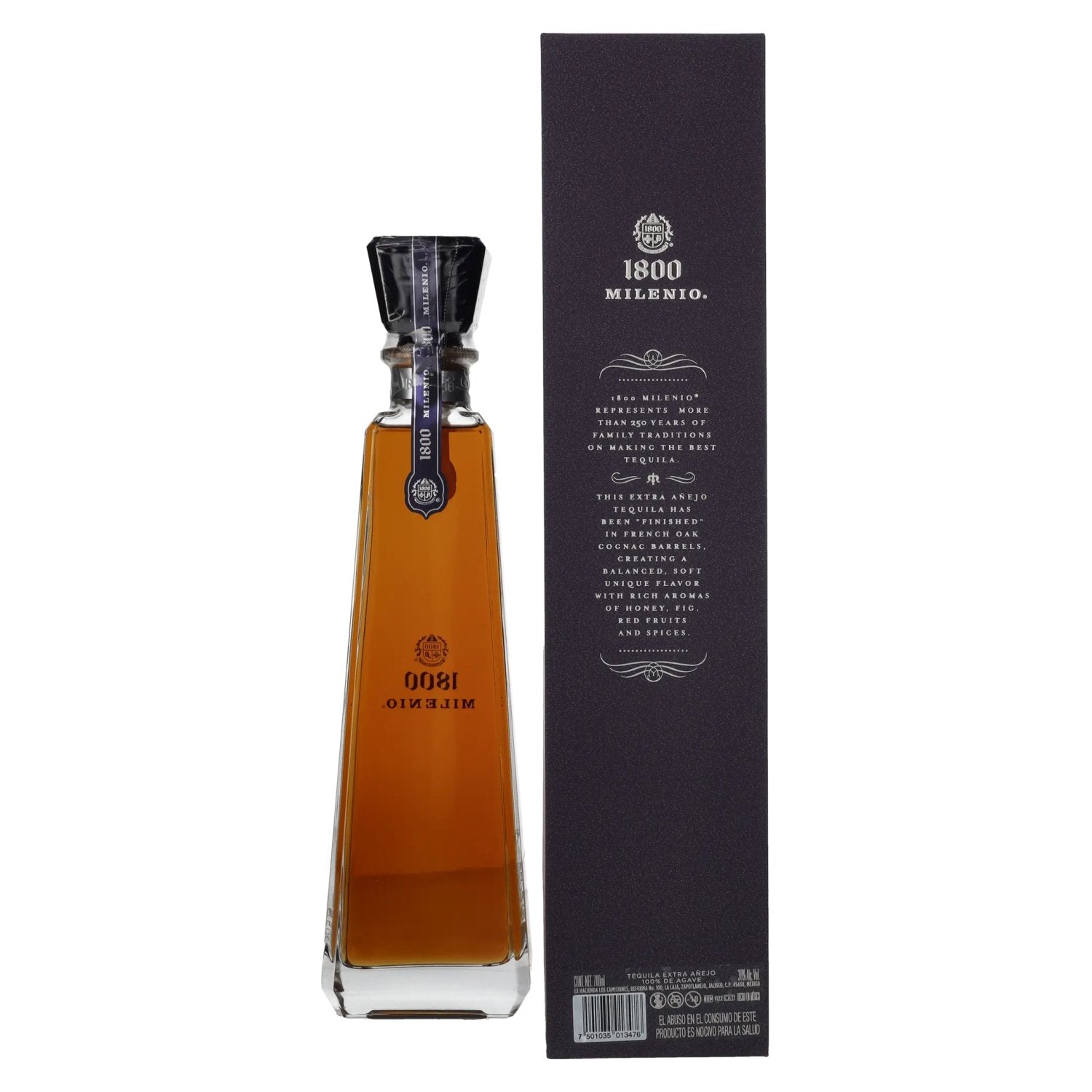 1800 Tequila Milenio 100% Agave 38% Vol. 0,7l in Geschenkbox