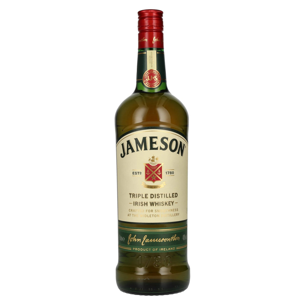 Jameson Triple Distilled Irish Whiskey 40% Vol. 1L