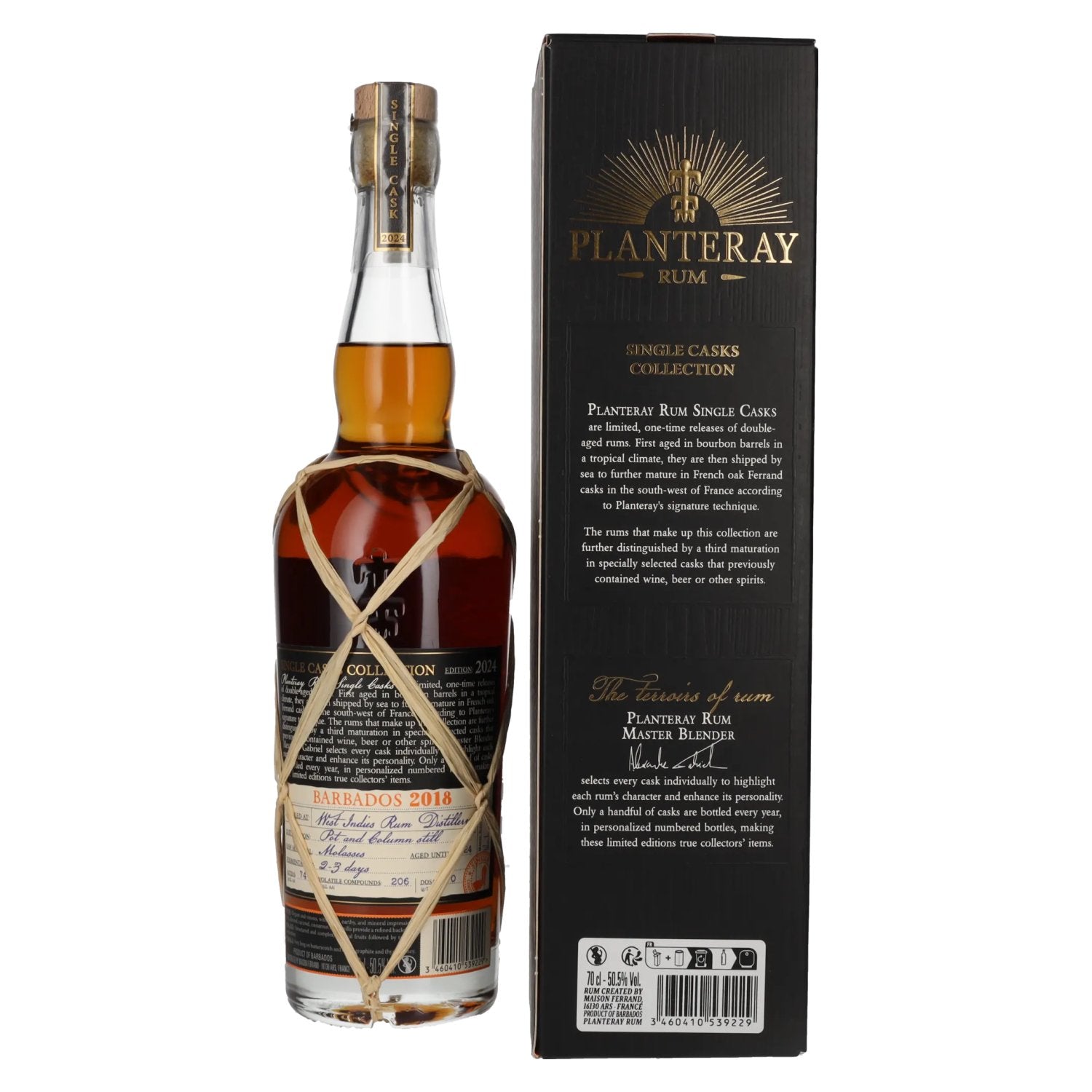Planteray Rum BARBADOS 2018 Saint Estèphe Cask Finish 50,5% Vol. 0,7l in Geschenkbox