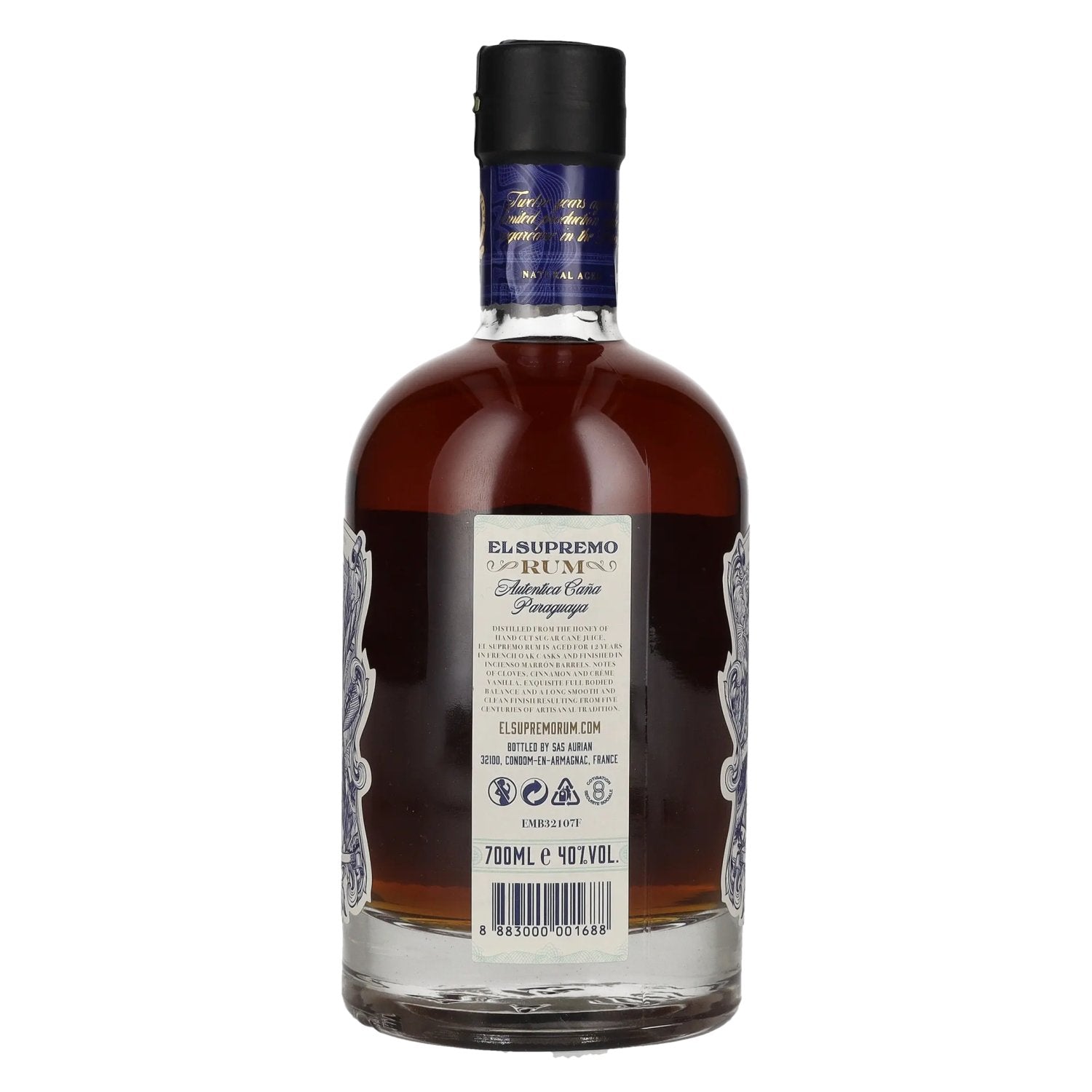 El Supremo 12 Year Old OAK CASK Rum 40% Vol. 0.7L