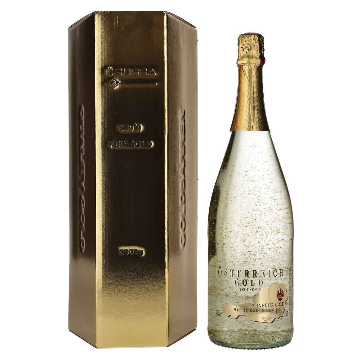 Austria Gold - with 23 karat gold leaf 9.5% Vol. 1.5l in gift box