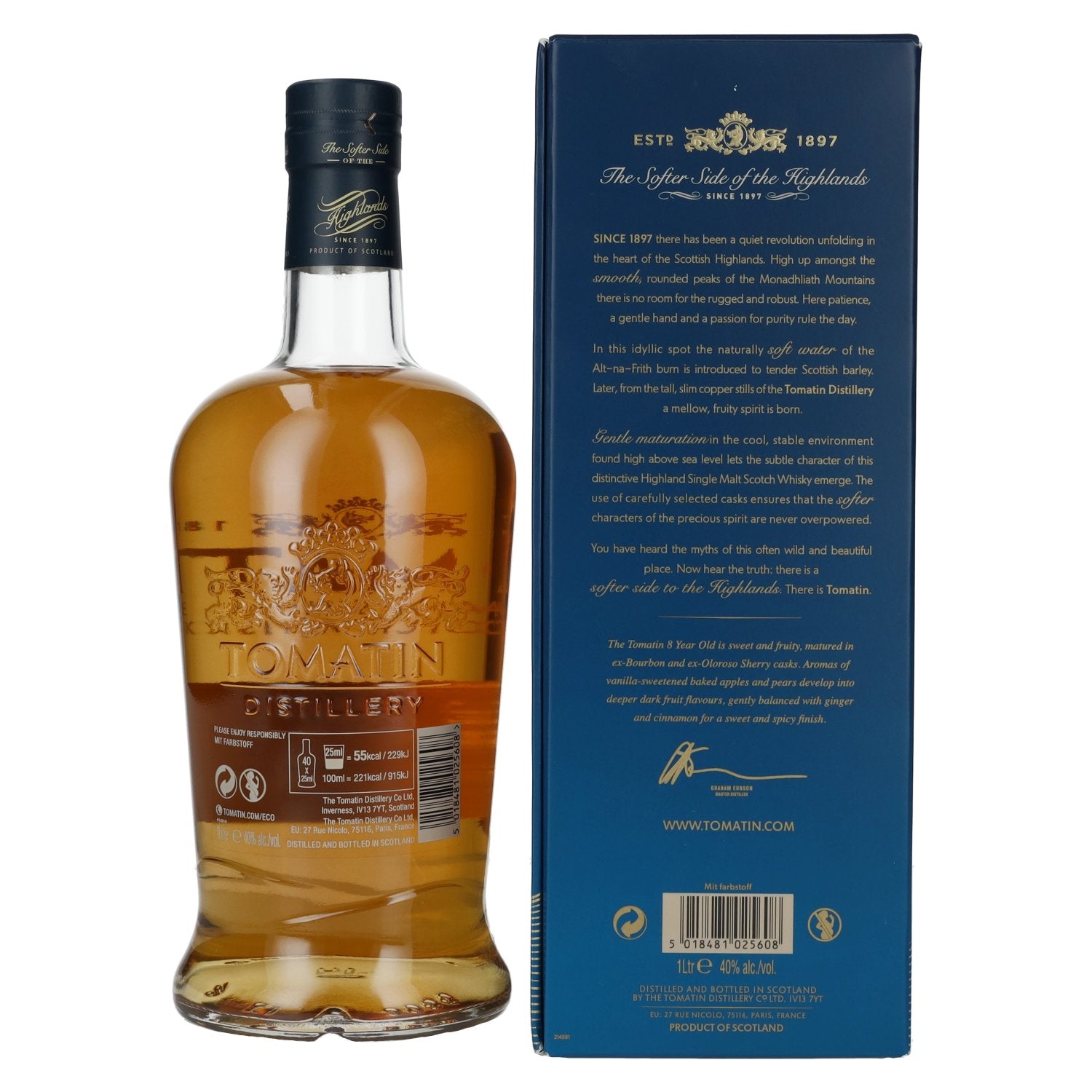 Tomatin 8 Years Old BOURBON & SHERRY CASKS Travel Retail Exclusive 40% Vol. 1l in Geschenkbox